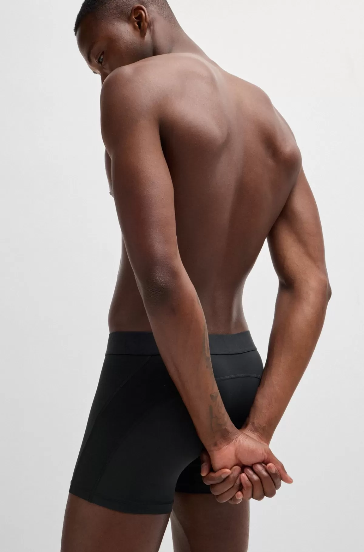 HUGO BOSS Pakke Med Tre Par Boksershorts I Mikrofiber Med Logoer Sort Sale