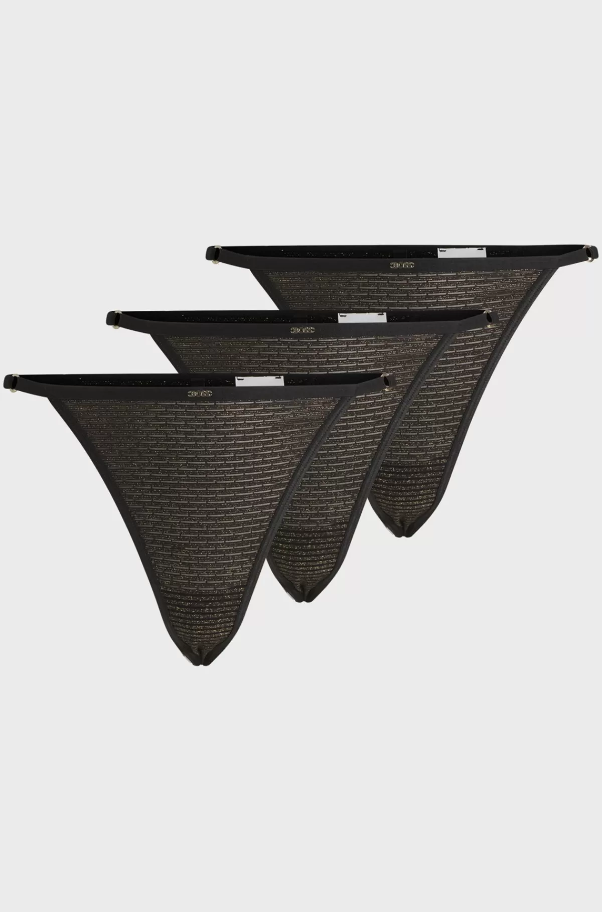 HUGO BOSS Pakke Med Tre Par G-strengstrusser Med Logo Sort Clearance