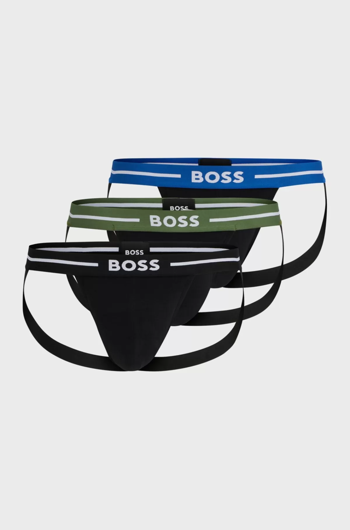 HUGO BOSS Pakke Med Tre Par Jockstraps I Bomuld Med Stræk Og Linning Med Logo Sort Cheap
