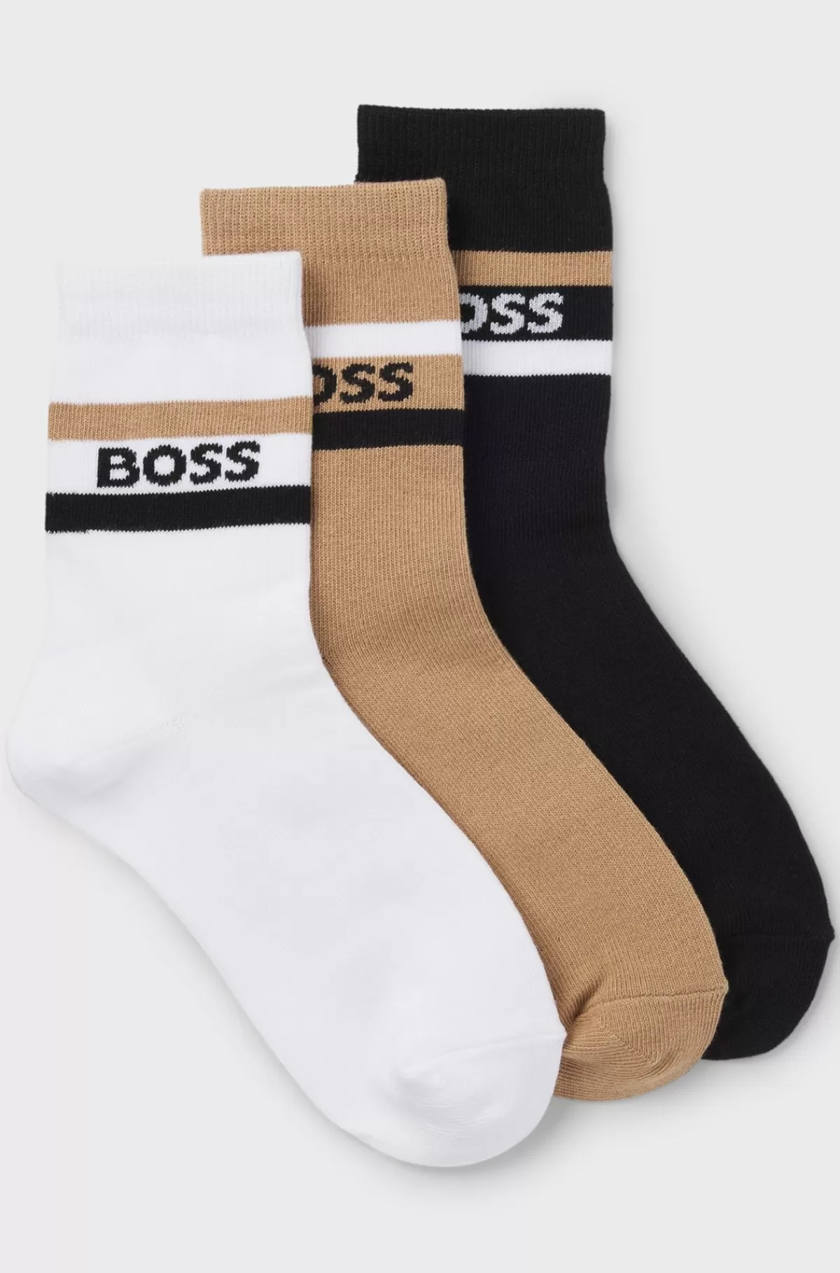 HUGO BOSS Pakke Med Tre Par Sokker Til Børn Med Logo Og Striber Sort Online