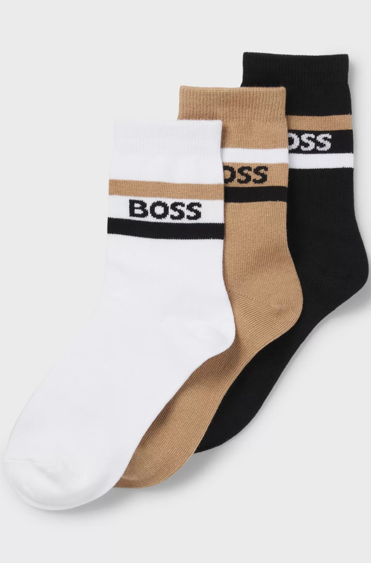 HUGO BOSS Pakke Med Tre Par Sokker Til Børn Med Logo Og Striber Sort Online