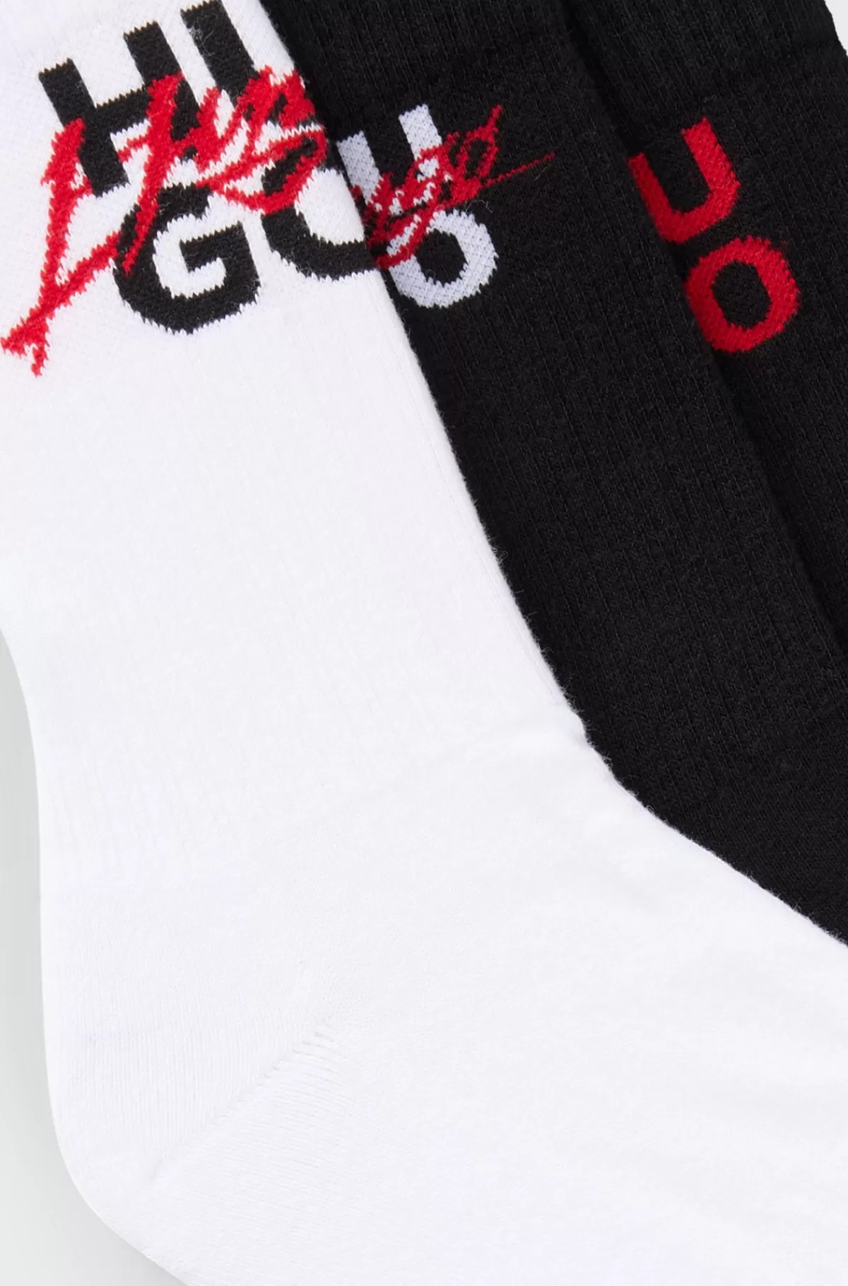 HUGO BOSS Pakke Med Tre Par Strømper I Kort Længde Med Logodetaljer Hvid/sort Cheap