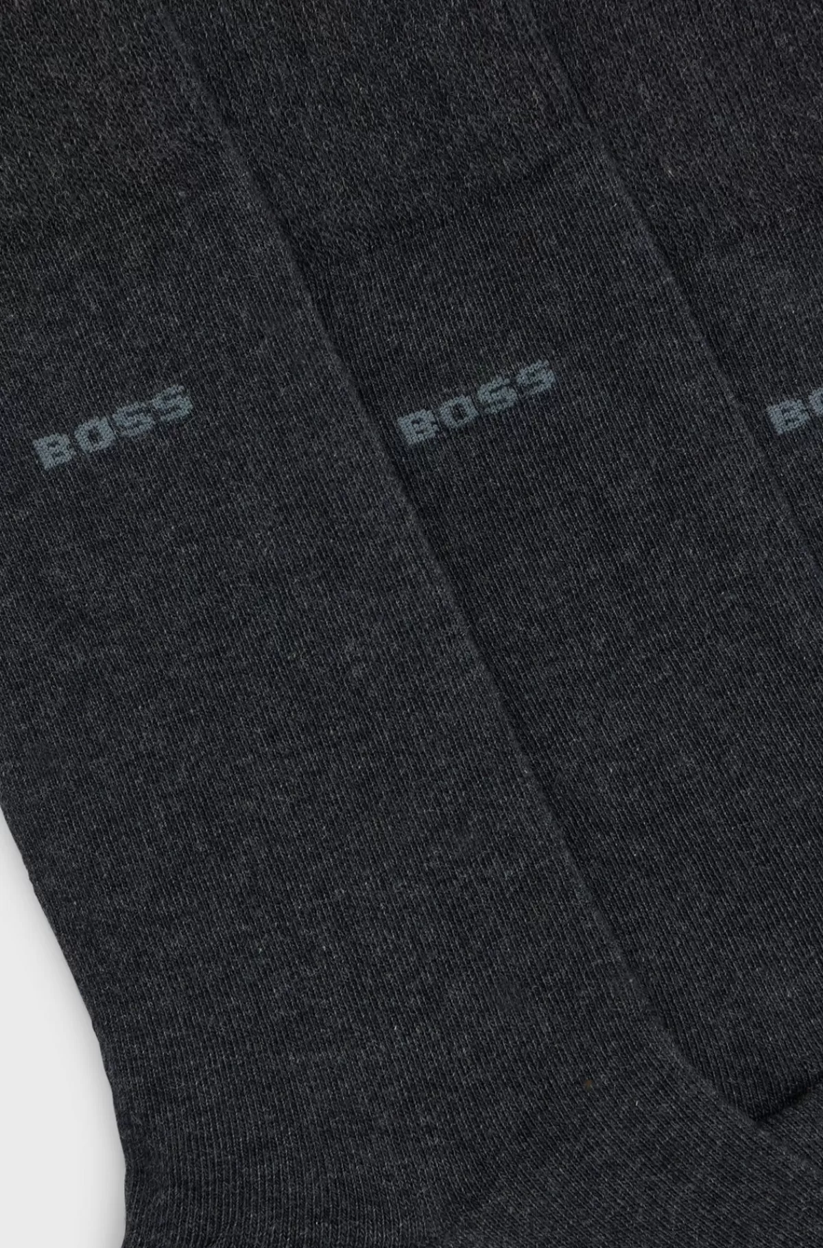 HUGO BOSS Pakke Med Tre Par Strømper I Stof Med Stræk I Almindelig Længde Mørkegrå Outlet