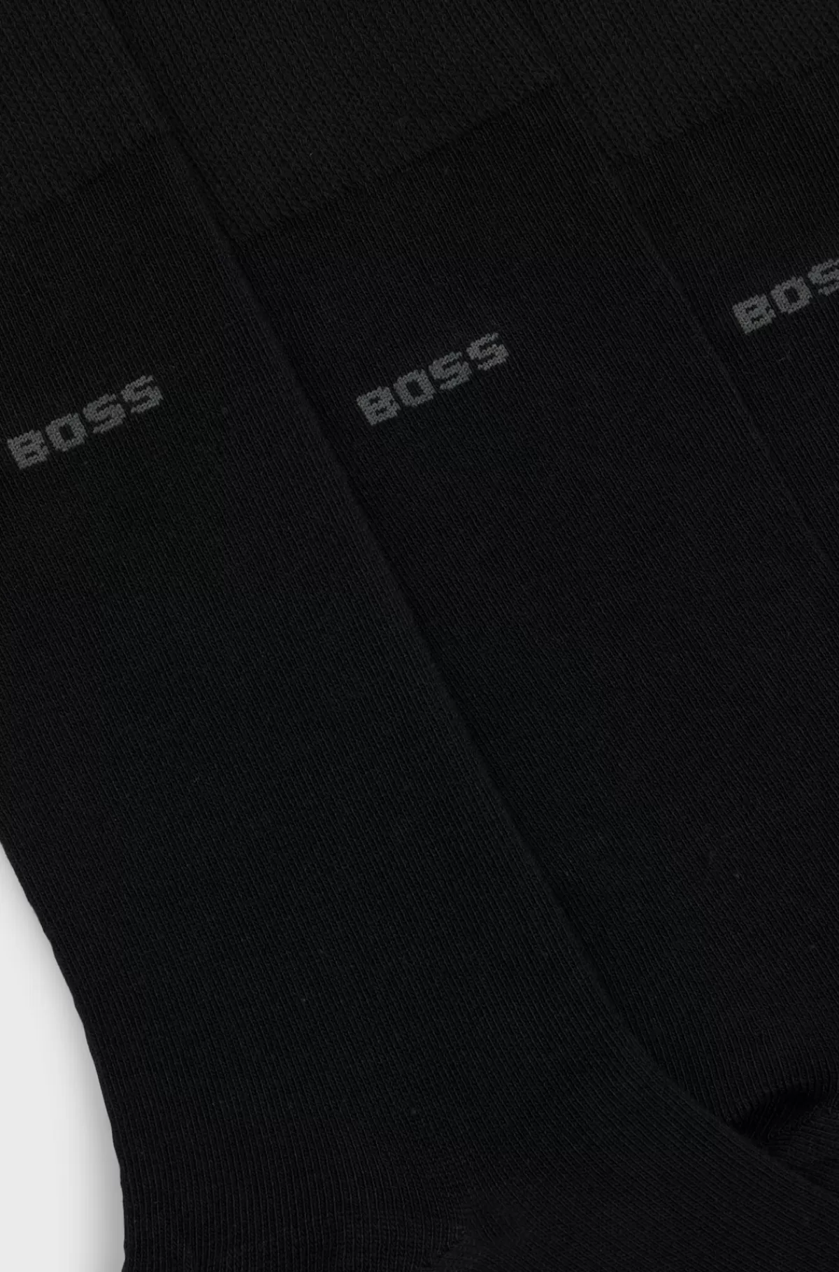 HUGO BOSS Pakke Med Tre Par Strømper I Stof Med Stræk I Almindelig Længde Sort Fashion