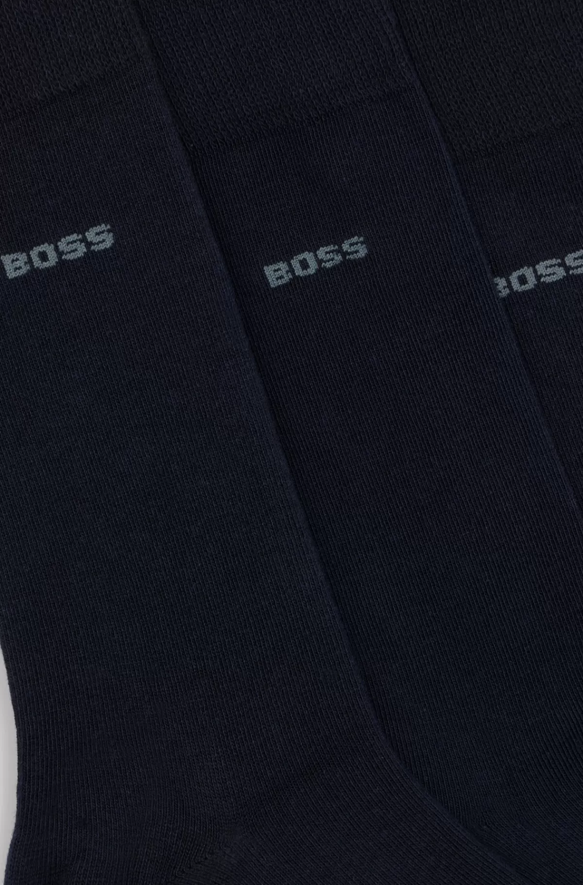 HUGO BOSS Pakke Med Tre Par Strømper I Stof Med Stræk I Almindelig Længde Mørkeblå Clearance
