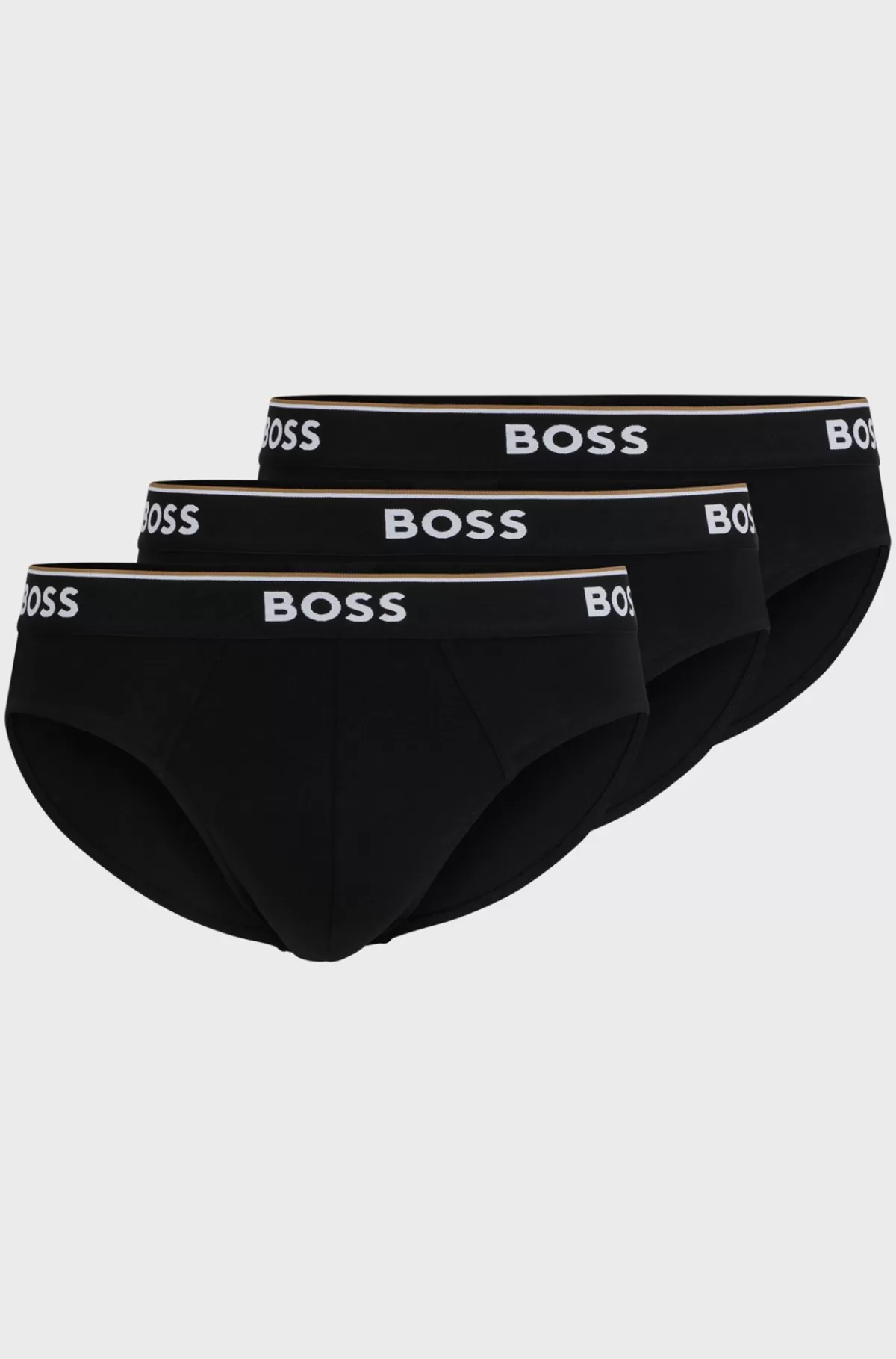 HUGO BOSS Pakke Med Tre Par Underbukser I Bomuld Med Stræk Med Logo-linning Sort Outlet