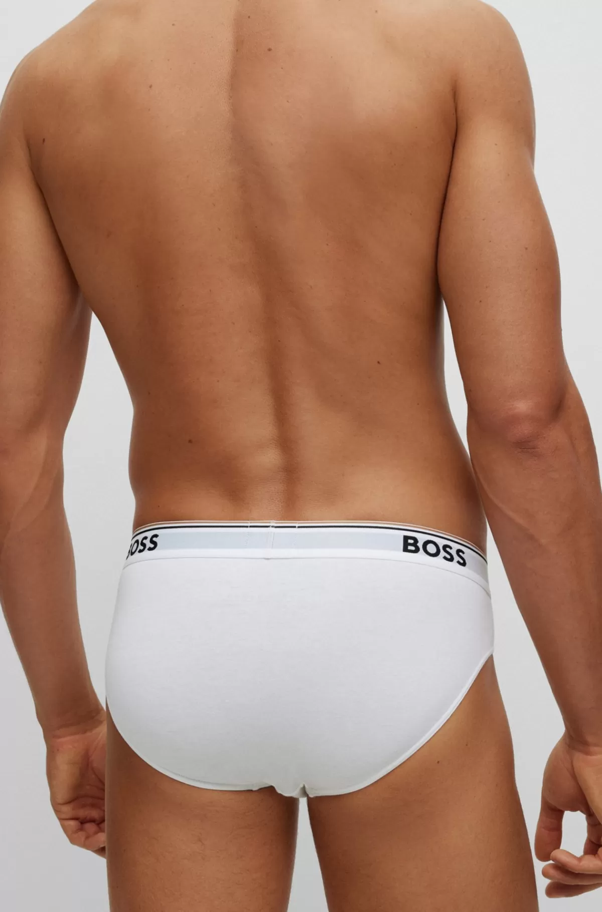 HUGO BOSS Pakke Med Tre Par Underbukser I Bomuld Med Stræk Med Logo-linning Hvid Cheap