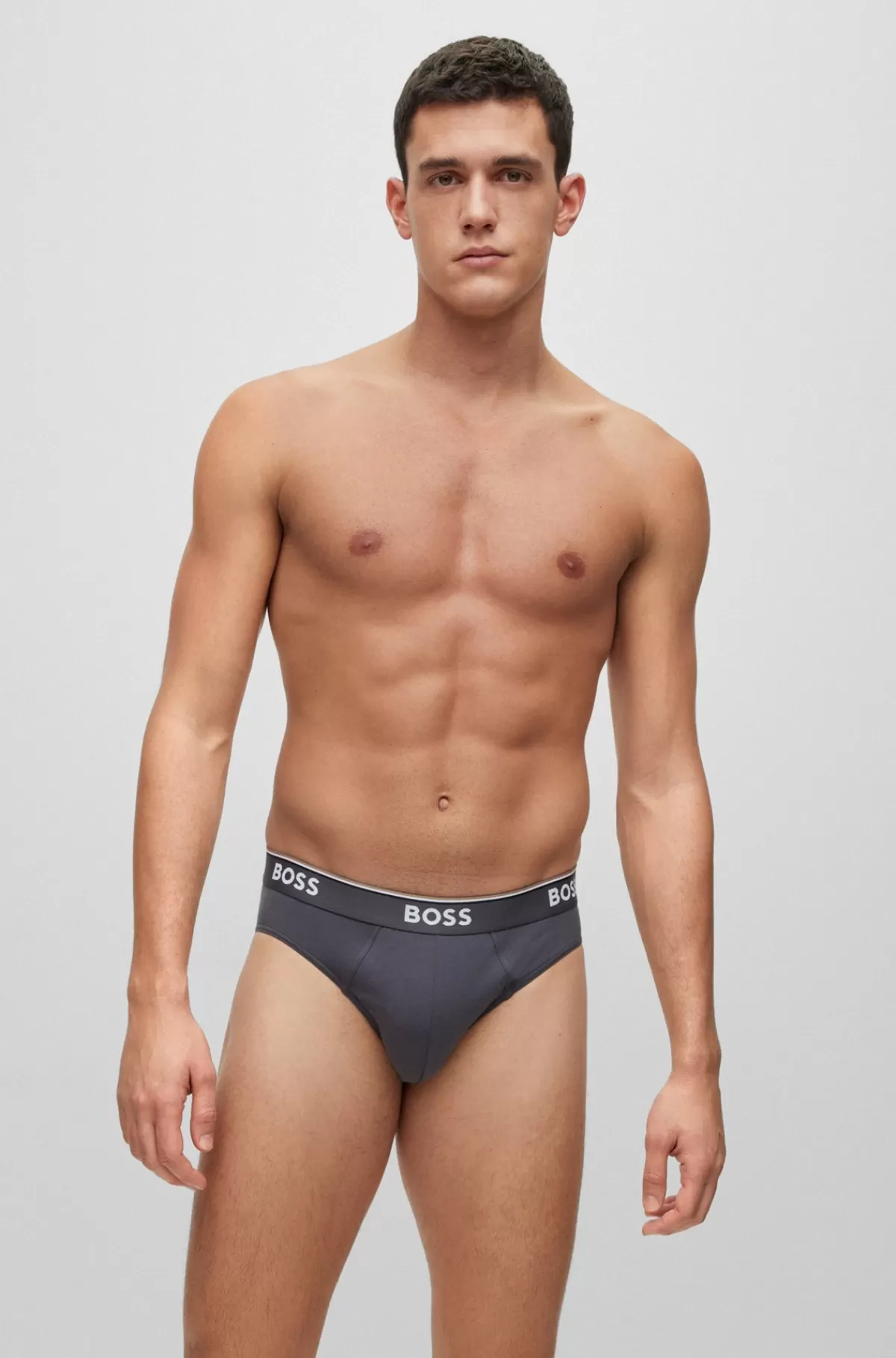 HUGO BOSS Pakke Med Tre Par Underbukser I Bomuld Med Stræk Med Logo-linning Blå Cheap