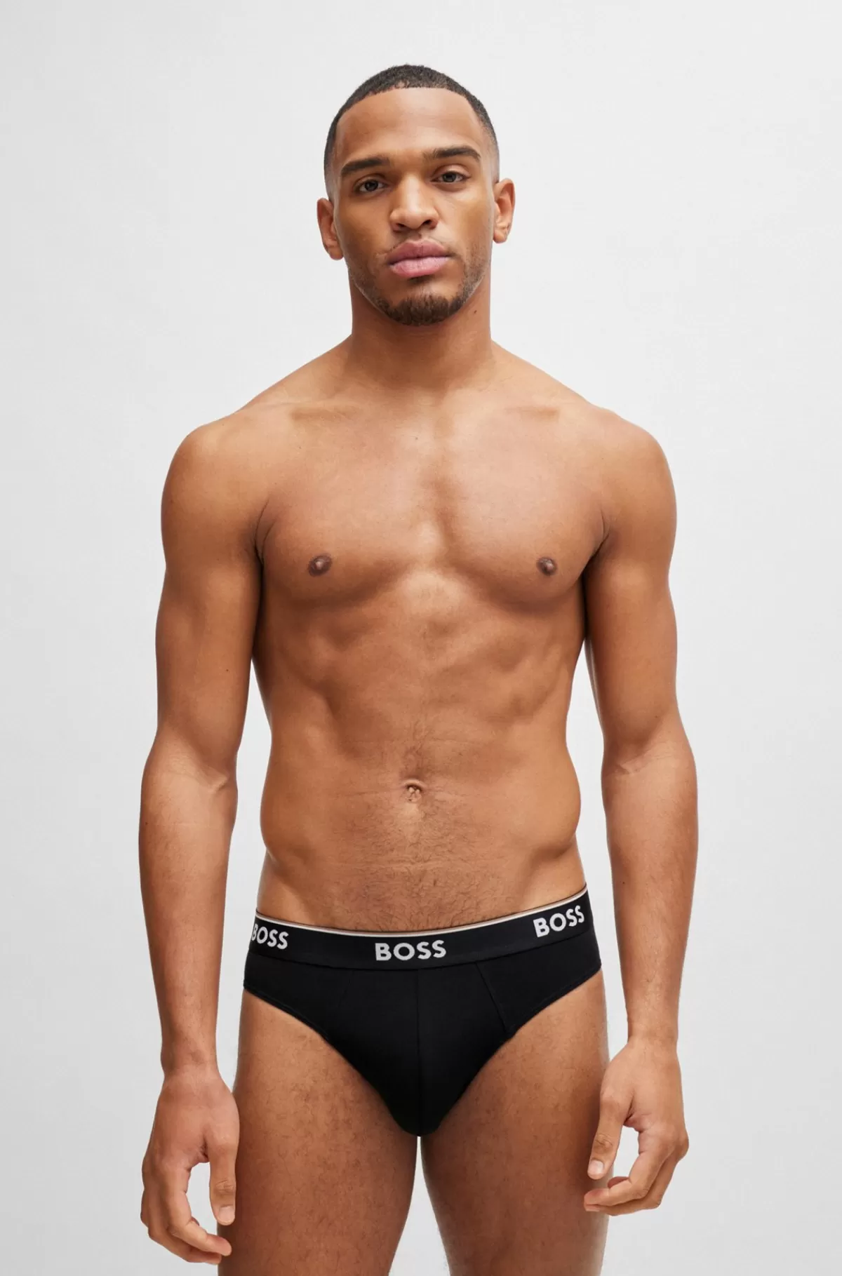 HUGO BOSS Pakke Med Tre Par Underbukser I Bomuld Med Stræk Med Logo-linning Hvid/grå/sort Online