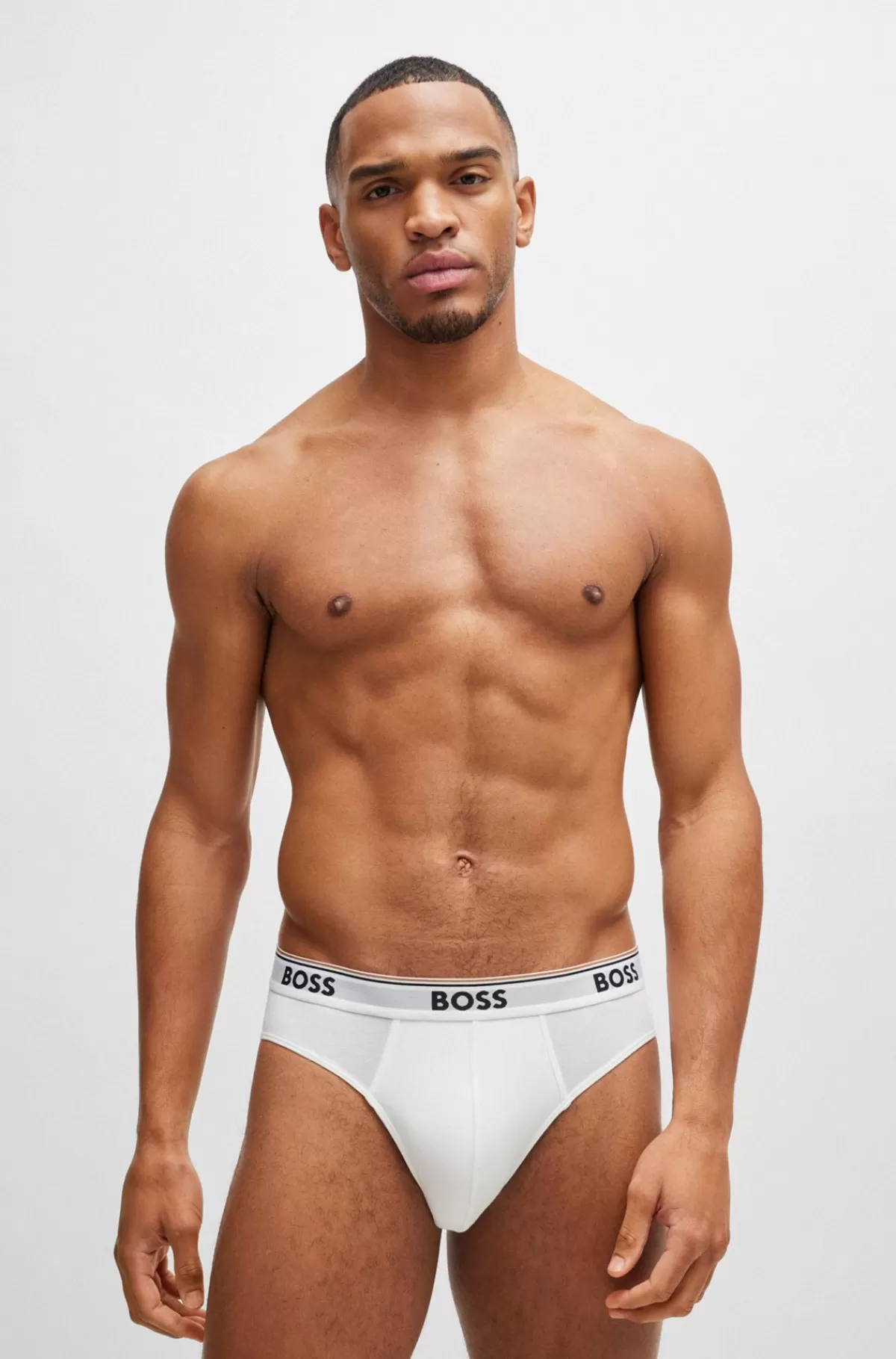 HUGO BOSS Pakke Med Tre Par Underbukser I Bomuld Med Stræk Med Logo-linning Hvid Cheap