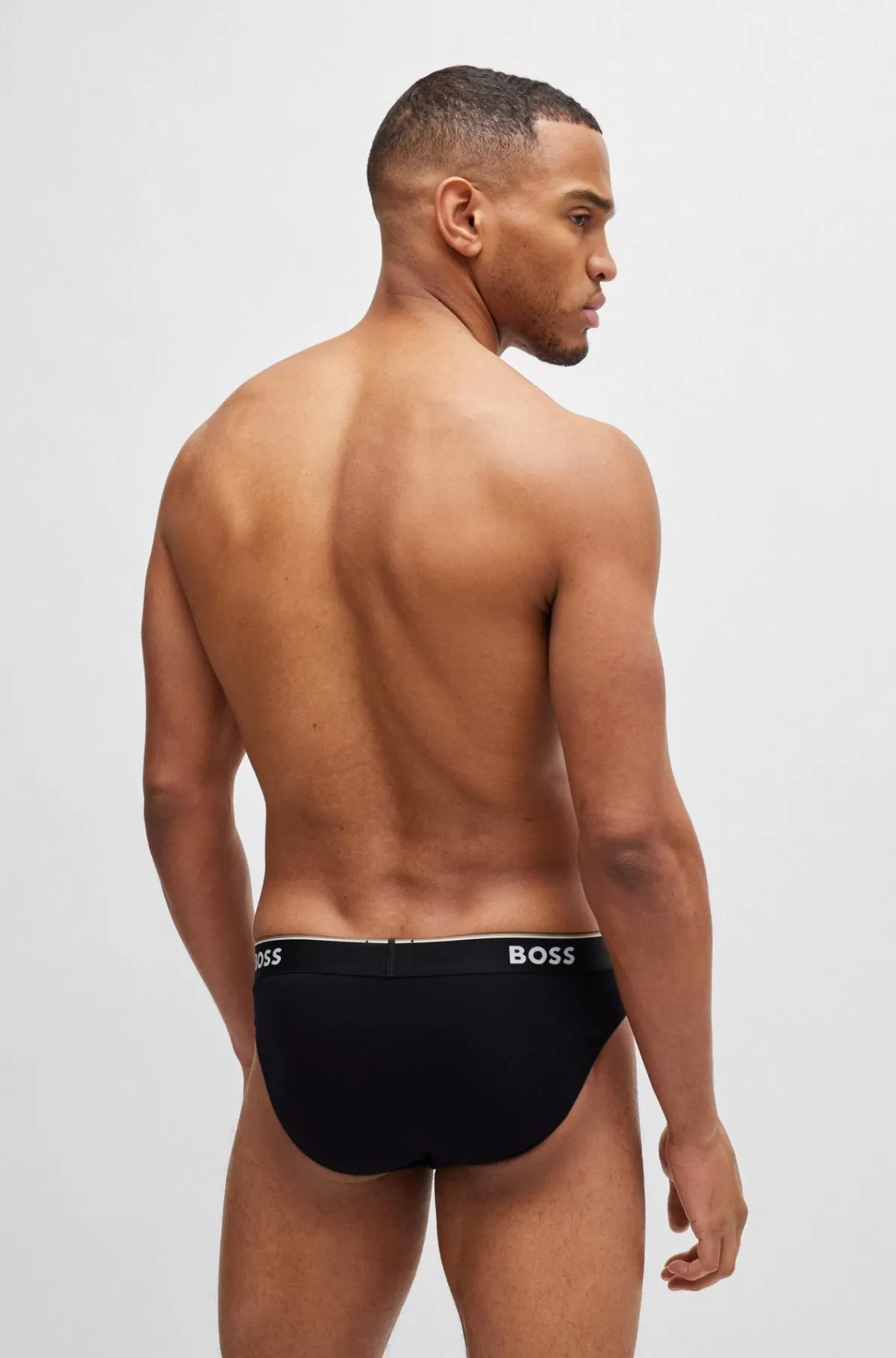 HUGO BOSS Pakke Med Tre Par Underbukser I Bomuld Med Stræk Med Logo-linning Sort Outlet