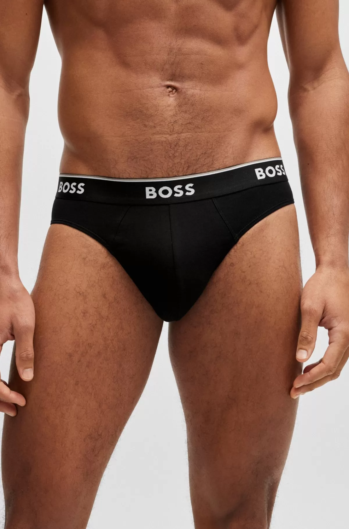 HUGO BOSS Pakke Med Tre Par Underbukser I Bomuld Med Stræk Med Logo-linning Sort Outlet