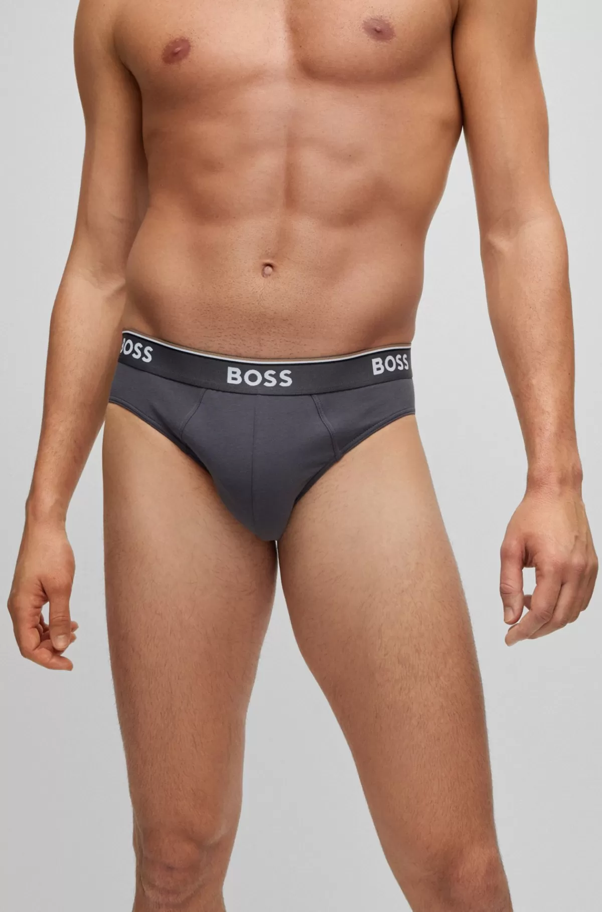 HUGO BOSS Pakke Med Tre Par Underbukser I Bomuld Med Stræk Med Logo-linning Blå Cheap