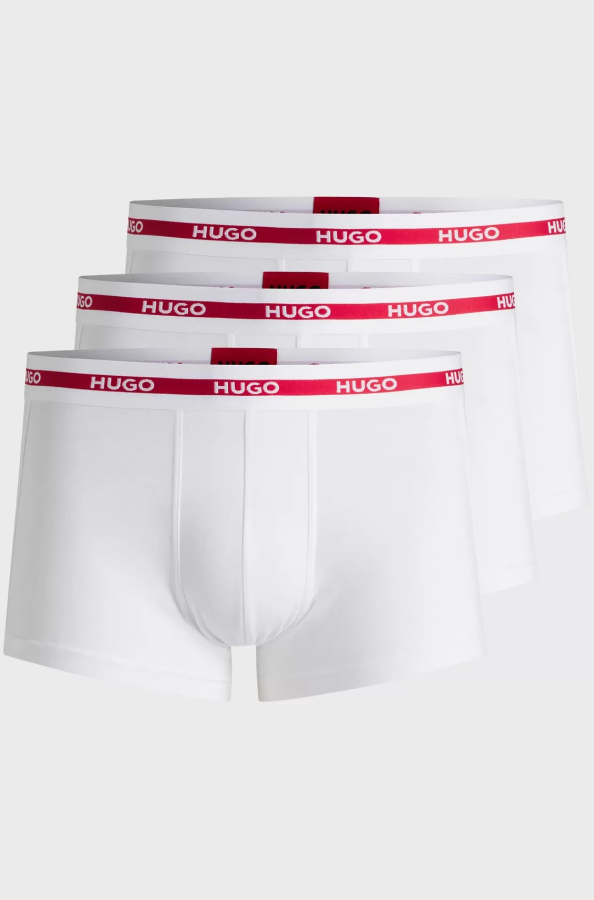 HUGO BOSS Pakke Med Tre Par Underbukser I Bomuld Med Stræk Og Linning Med Logo Hvid Hot