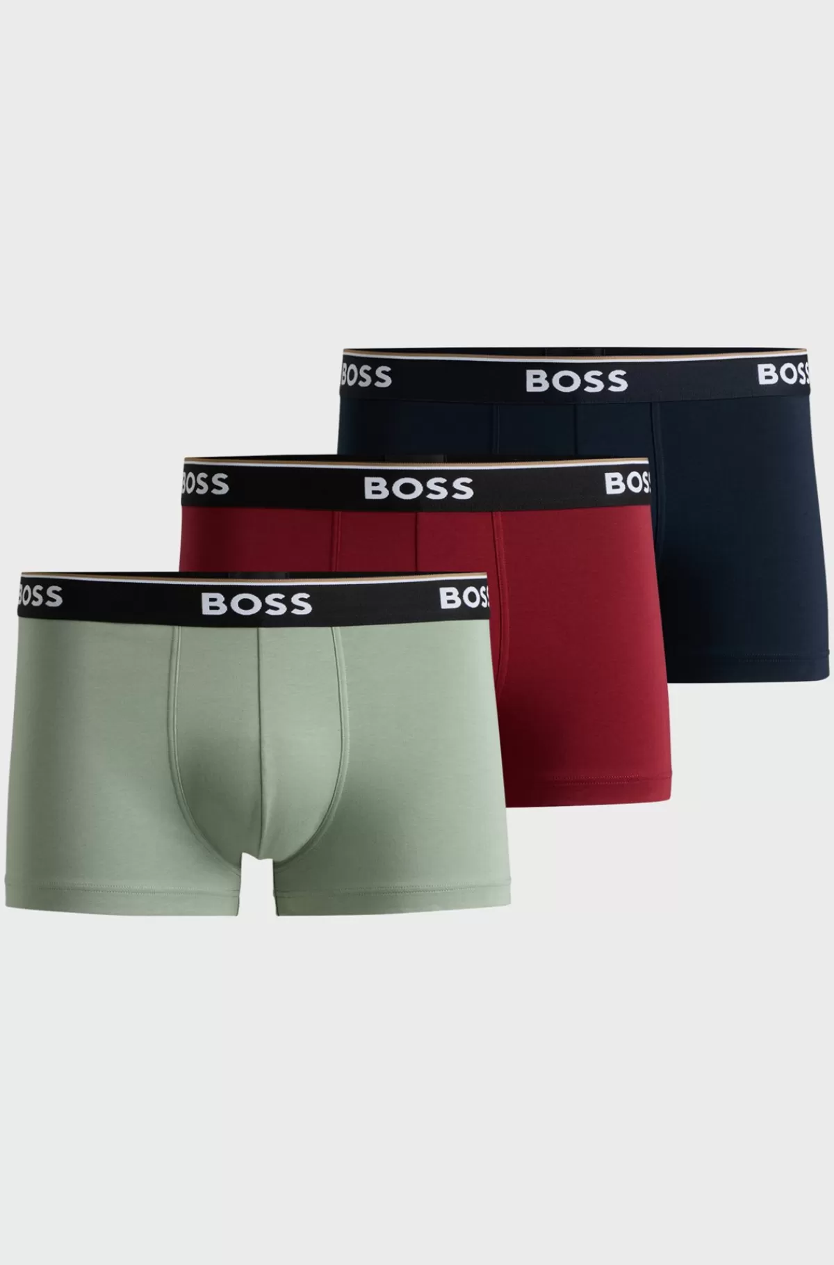 HUGO BOSS Pakke Med Tre Par Underbukser I Bomuld Med Stræk Og Linning Med Logo Rød/mørkeblå Shop
