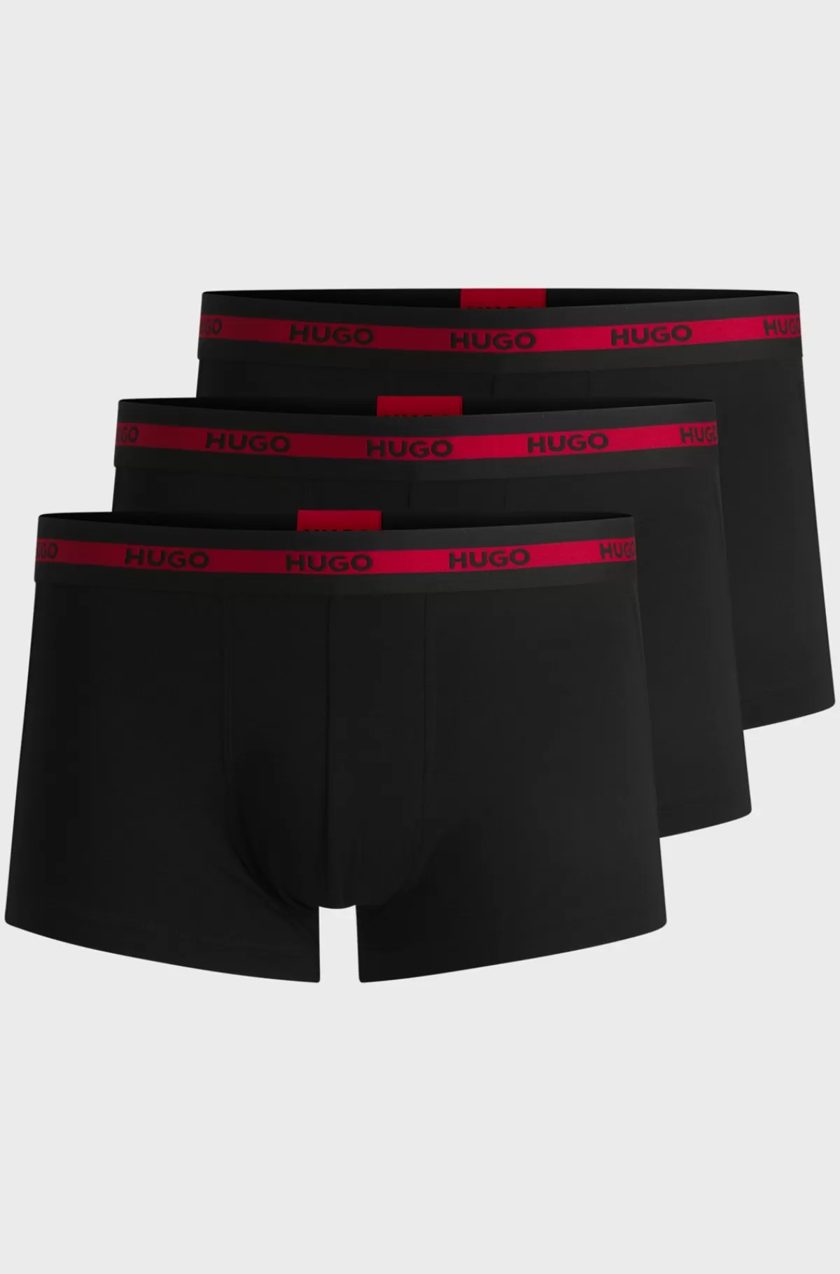 HUGO BOSS Pakke Med Tre Par Underbukser I Bomuld Med Stræk Og Linning Med Logo Sort Clearance
