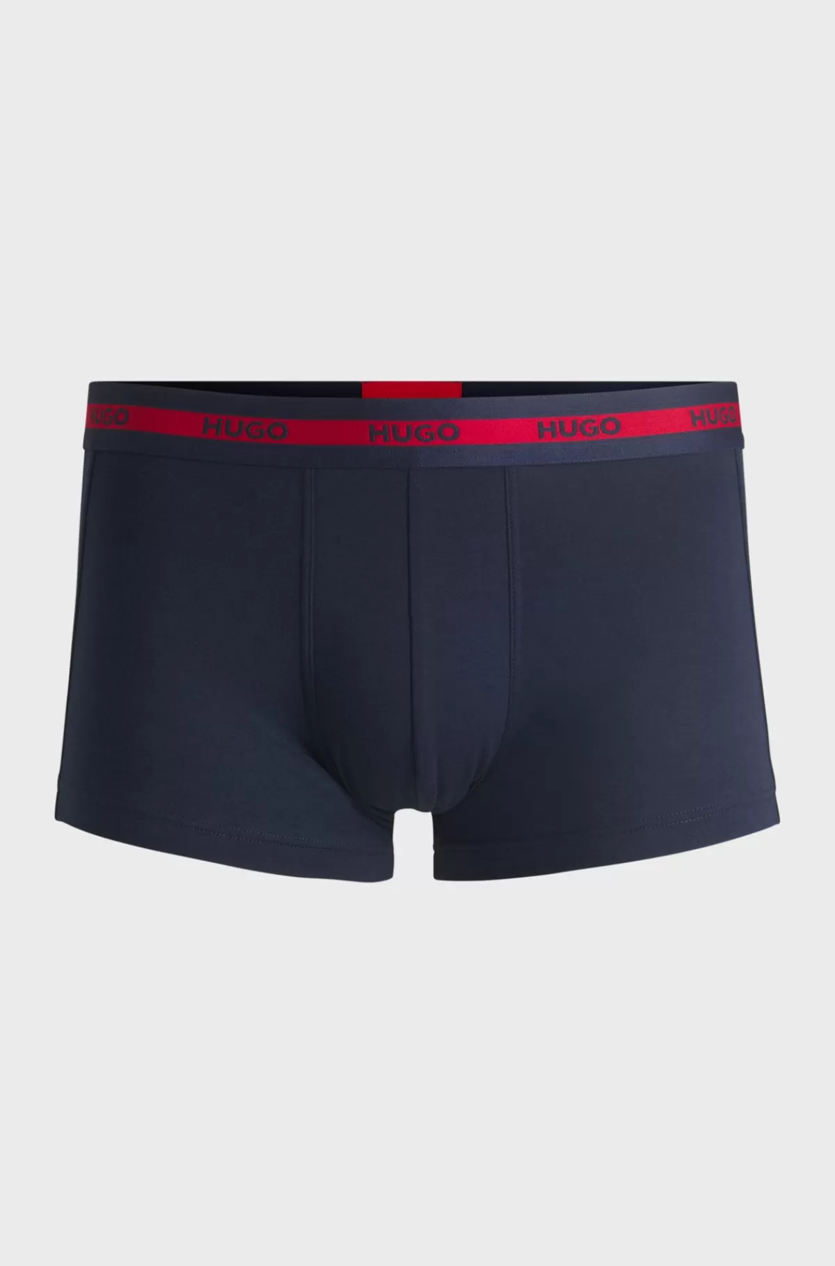 HUGO BOSS Pakke Med Tre Par Underbukser I Bomuld Med Stræk Og Linning Med Logo Mørkeblå New