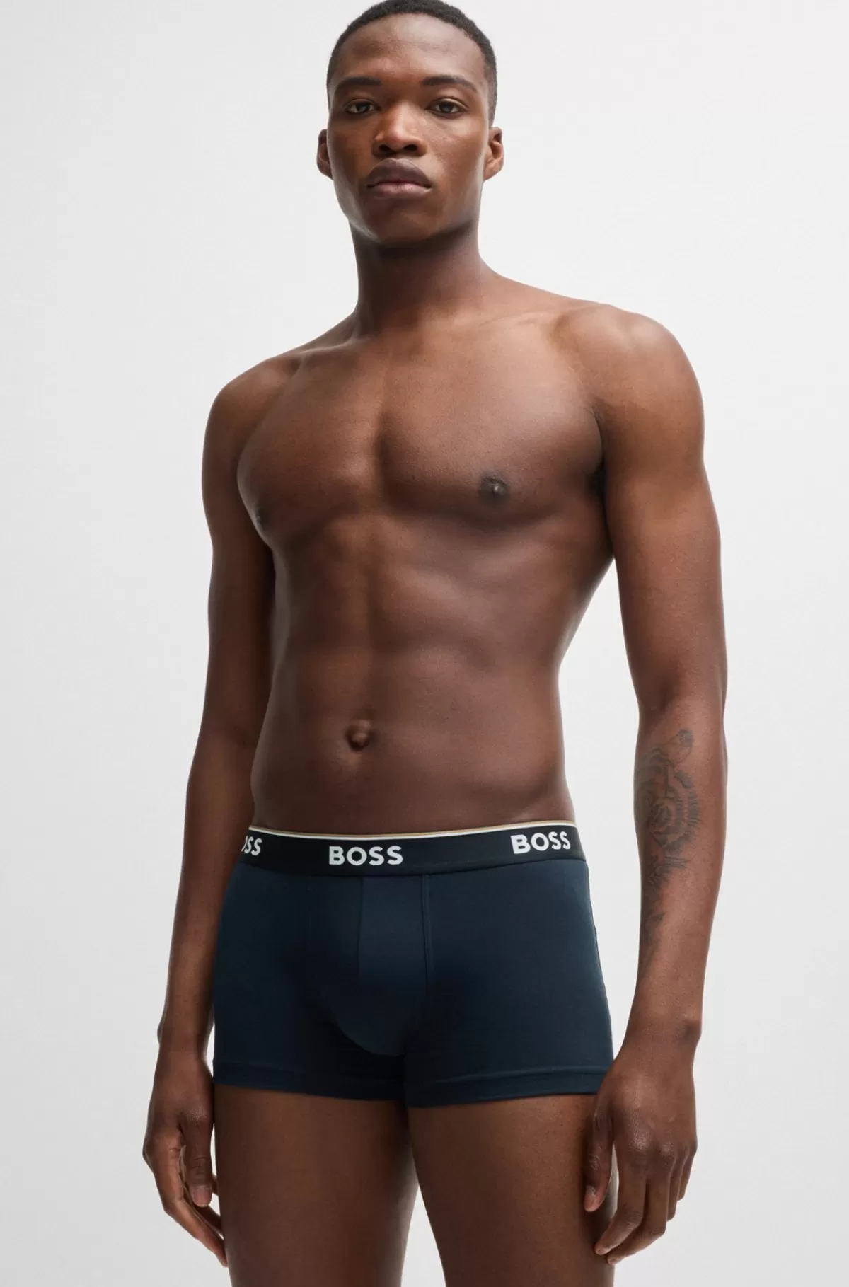 HUGO BOSS Pakke Med Tre Par Underbukser I Bomuld Med Stræk Og Linning Med Logo Rød/mørkeblå Shop