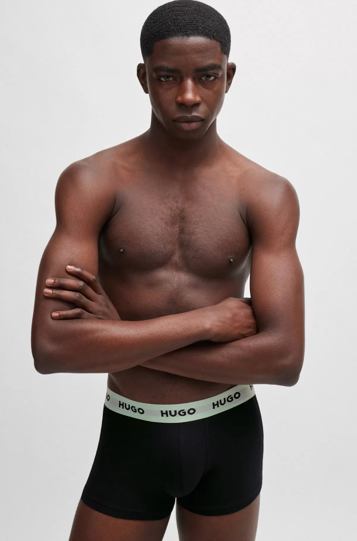 HUGO BOSS Pakke Med Tre Par Underbukser I Bomuld Med Stræk Og Linning Med Logo Sort Fashion
