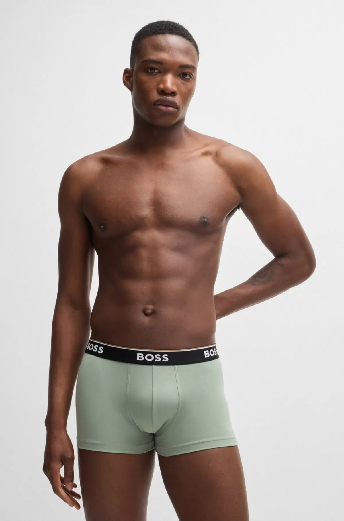 HUGO BOSS Pakke Med Tre Par Underbukser I Bomuld Med Stræk Og Linning Med Logo Rød/mørkeblå Shop
