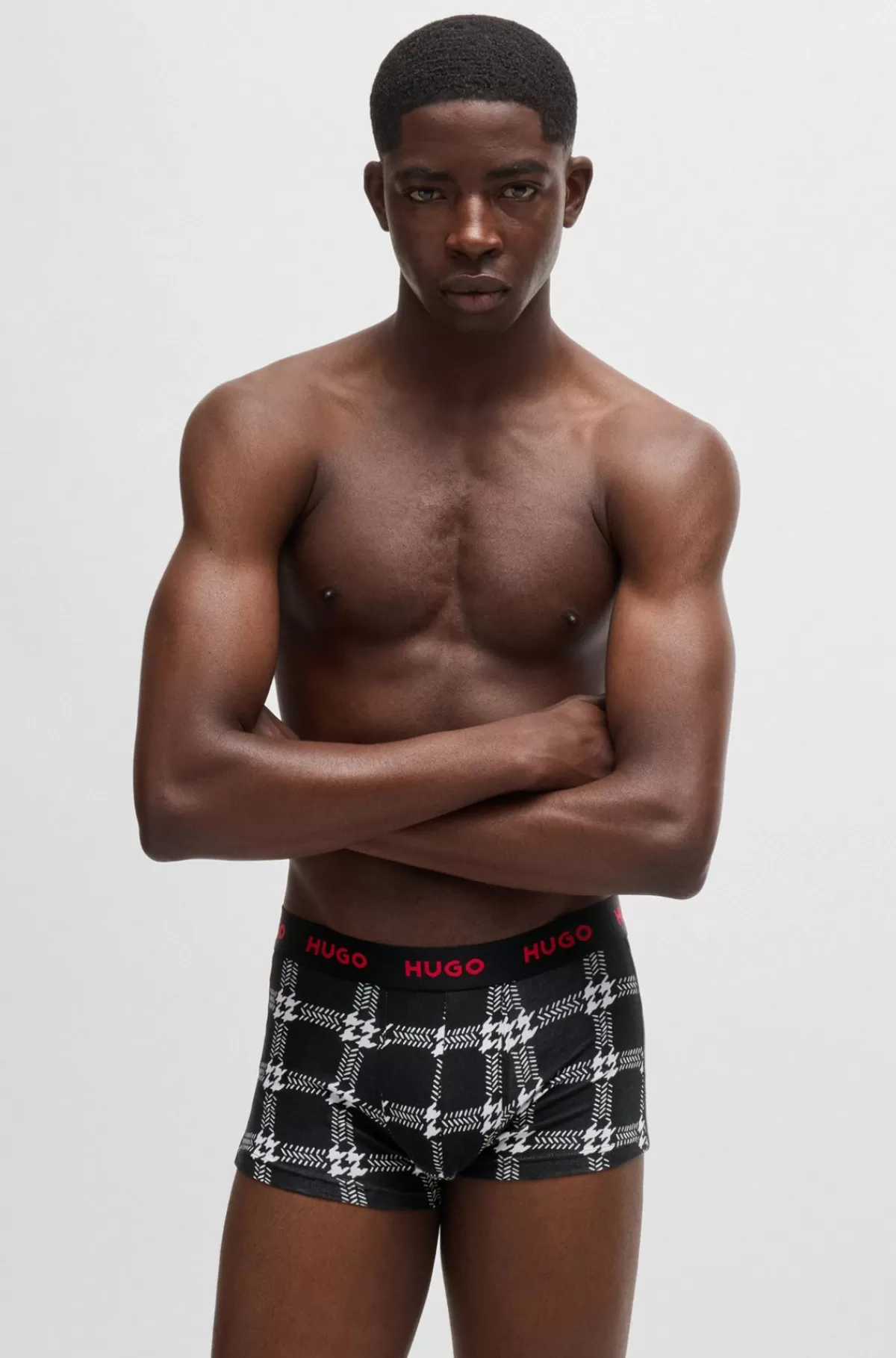 HUGO BOSS Pakke Med Tre Par Underbukser I Bomuld Med Stræk Og Linning Med Logo Hvid/sort Store