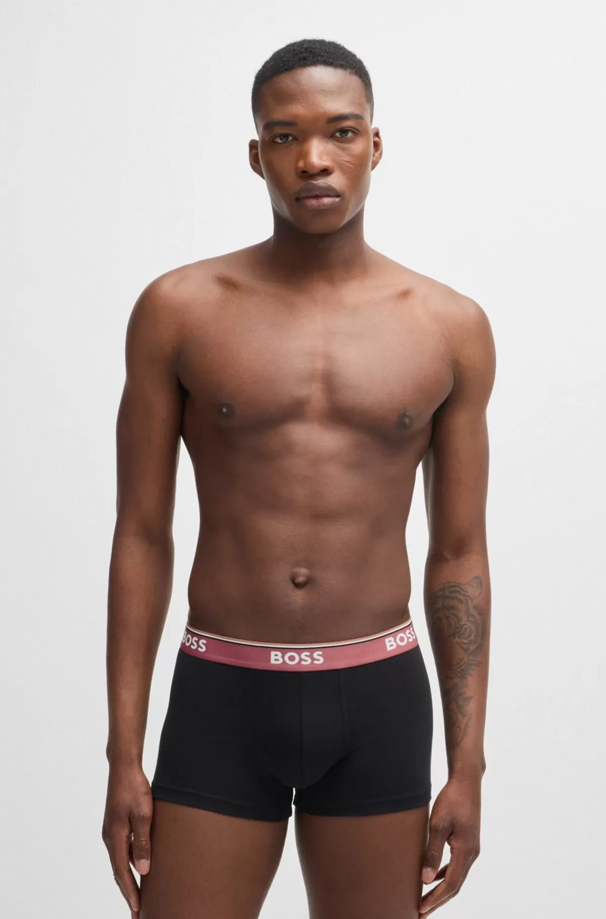 HUGO BOSS Pakke Med Tre Par Underbukser I Bomuld Med Stræk Og Linning Med Logo Sort Outlet