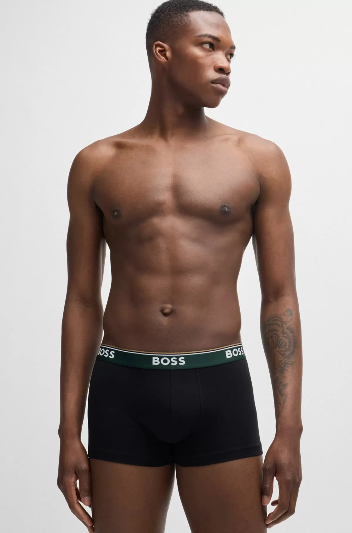 HUGO BOSS Pakke Med Tre Par Underbukser I Bomuld Med Stræk Og Linning Med Logo Sort Best Sale