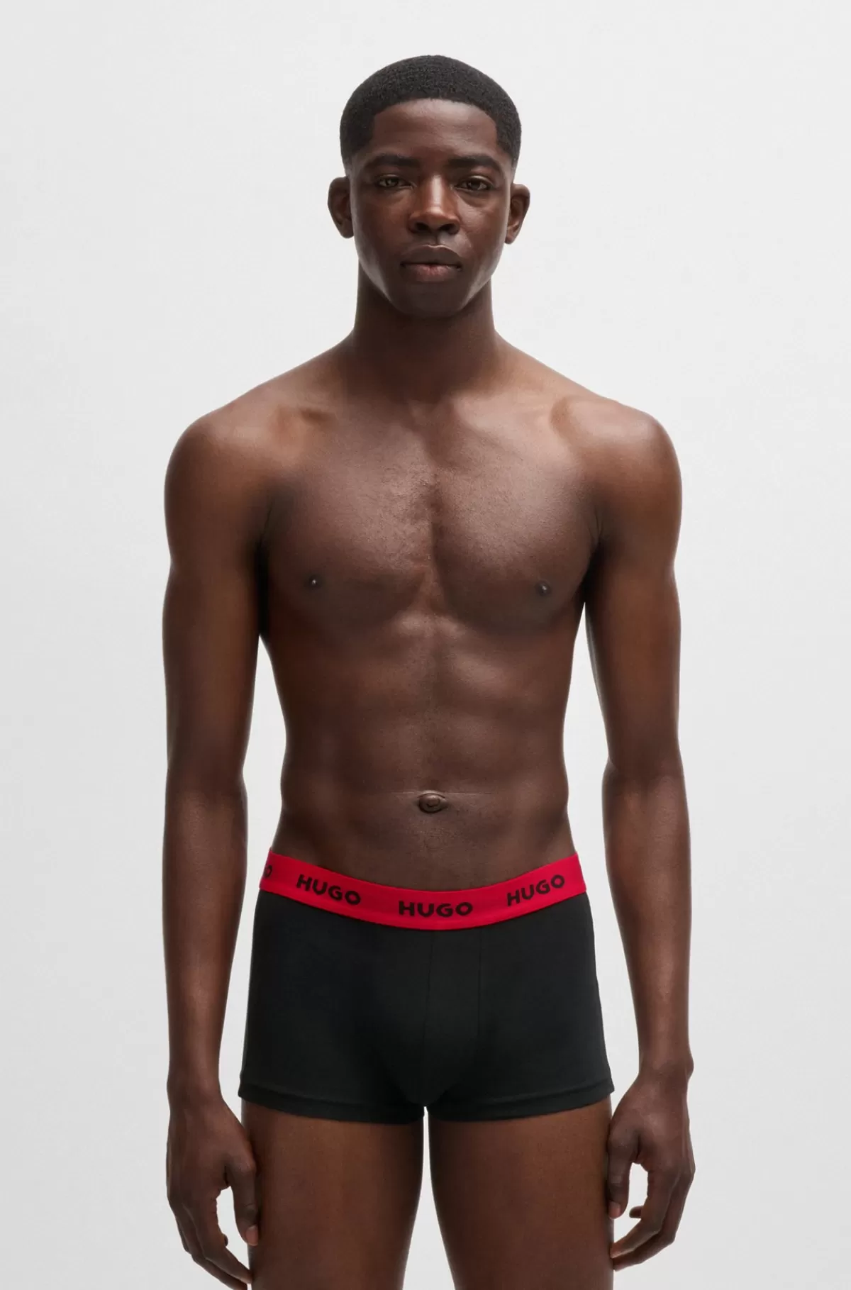 HUGO BOSS Pakke Med Tre Par Underbukser I Bomuld Med Stræk Og Linning Med Logo Hvid/sort Store