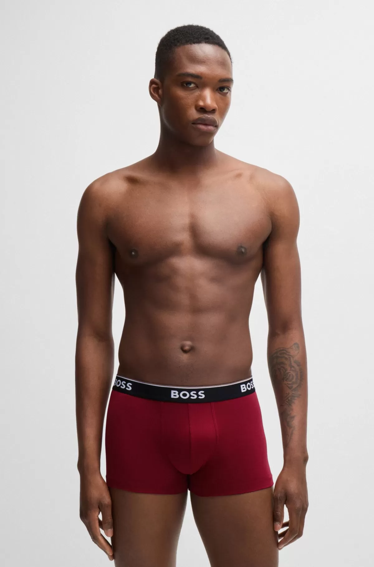 HUGO BOSS Pakke Med Tre Par Underbukser I Bomuld Med Stræk Og Linning Med Logo Rød/mørkeblå Shop