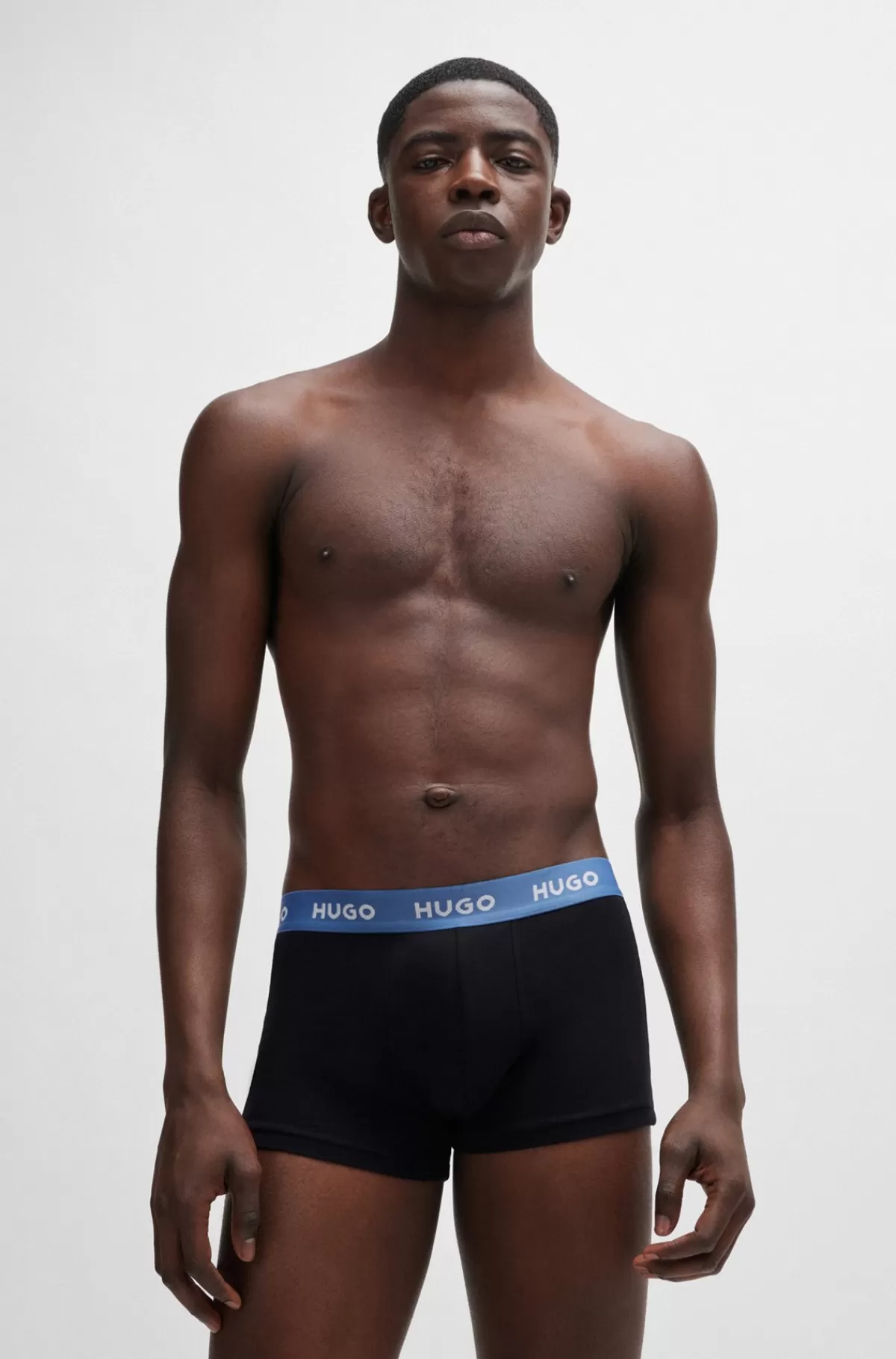 HUGO BOSS Pakke Med Tre Par Underbukser I Bomuld Med Stræk Og Linning Med Logo Sort Fashion