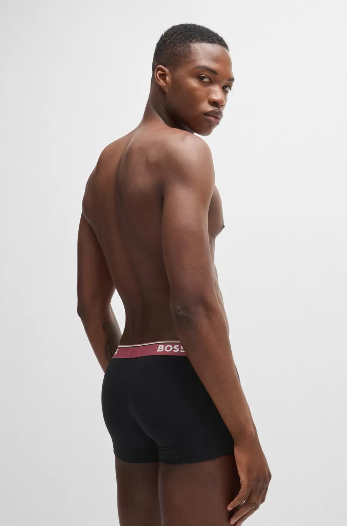 HUGO BOSS Pakke Med Tre Par Underbukser I Bomuld Med Stræk Og Linning Med Logo Sort Outlet