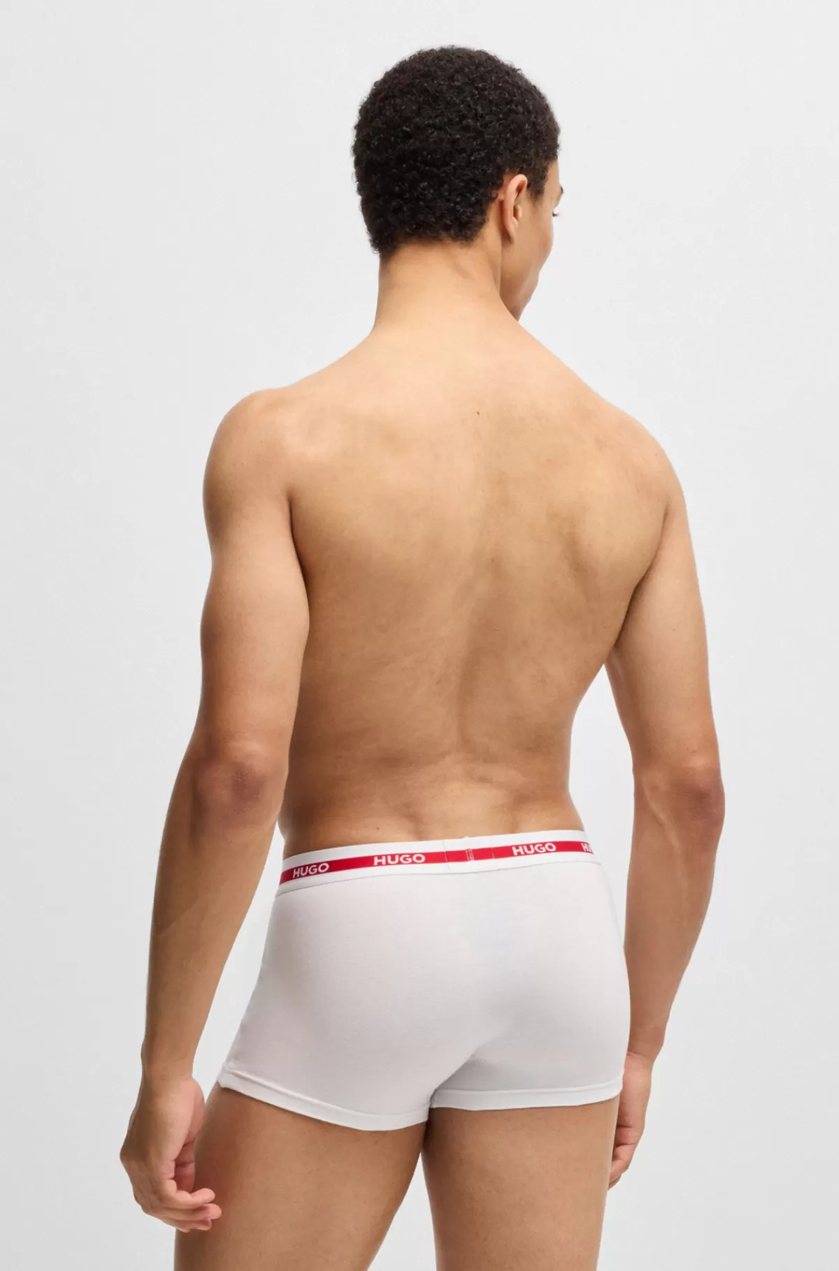 HUGO BOSS Pakke Med Tre Par Underbukser I Bomuld Med Stræk Og Linning Med Logo Hvid Hot