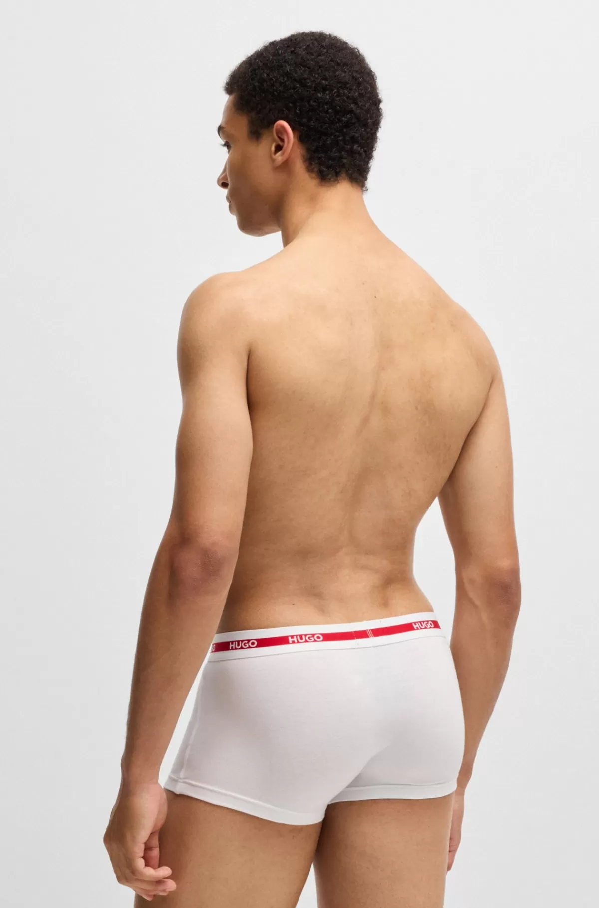HUGO BOSS Pakke Med Tre Par Underbukser I Bomuld Med Stræk Og Linning Med Logo Sort/hvid/rød Sale