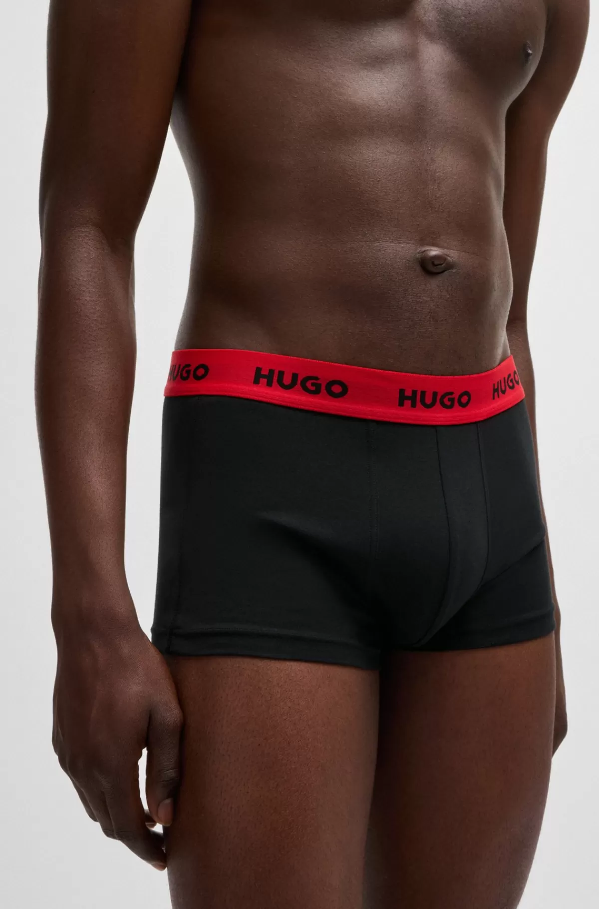 HUGO BOSS Pakke Med Tre Par Underbukser I Bomuld Med Stræk Og Linning Med Logo Hvid/sort Store