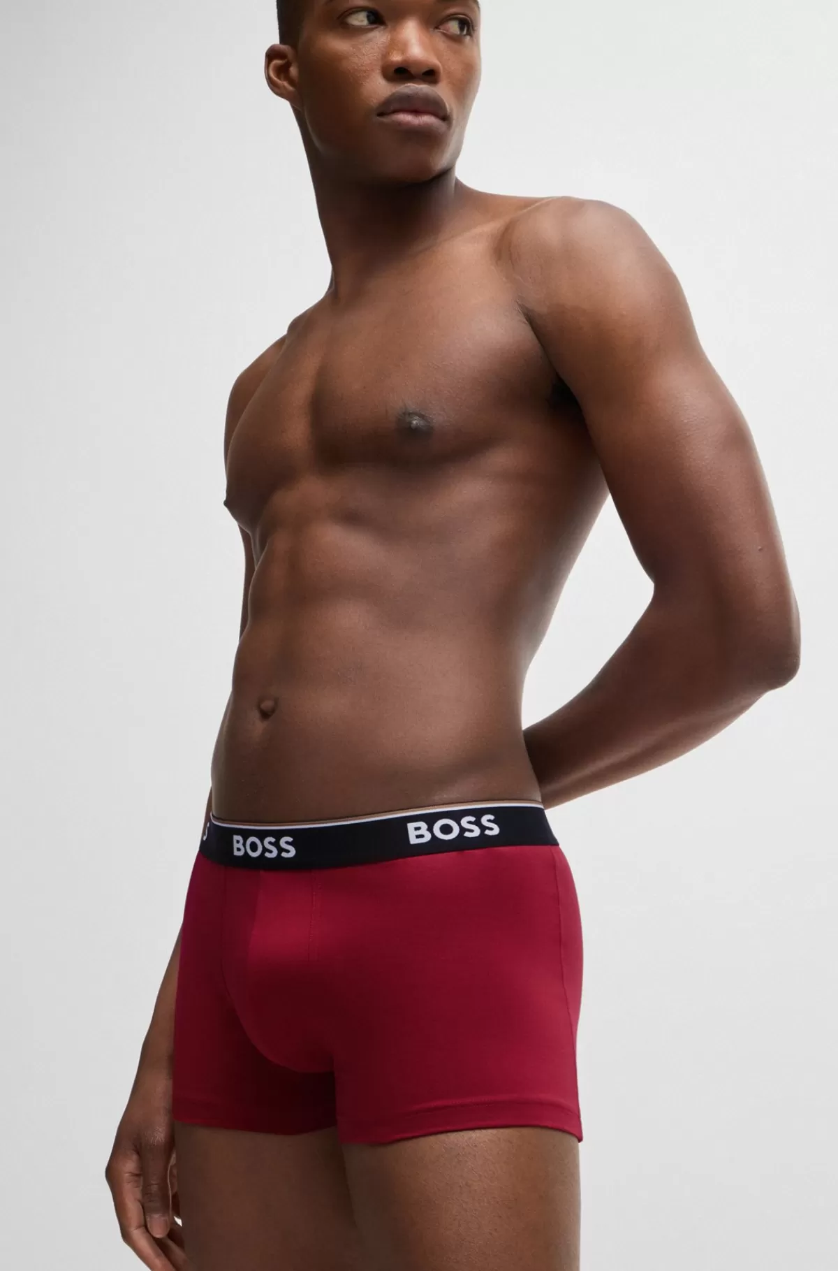 HUGO BOSS Pakke Med Tre Par Underbukser I Bomuld Med Stræk Og Linning Med Logo Rød/mørkeblå Shop
