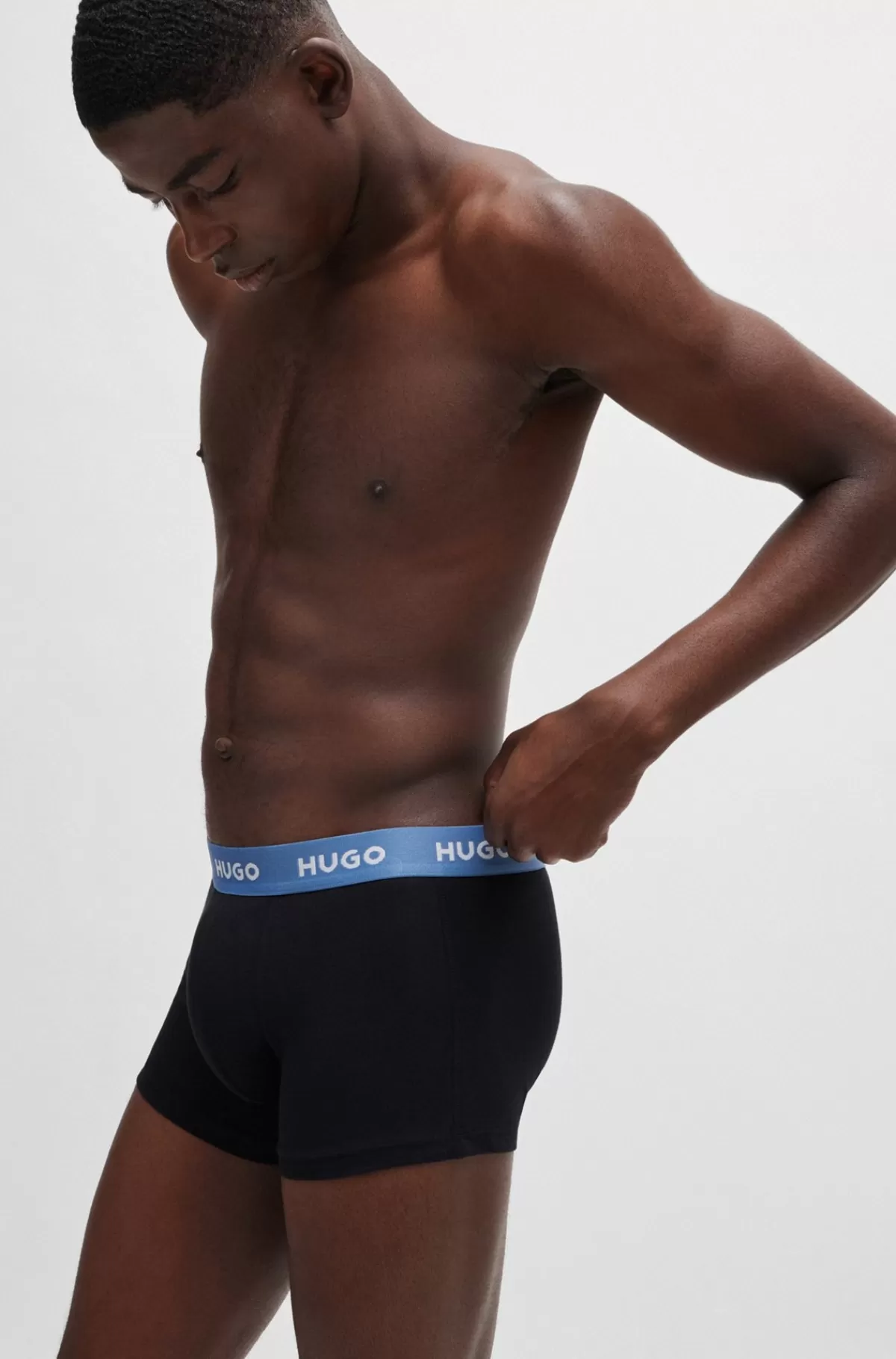HUGO BOSS Pakke Med Tre Par Underbukser I Bomuld Med Stræk Og Linning Med Logo Sort Fashion