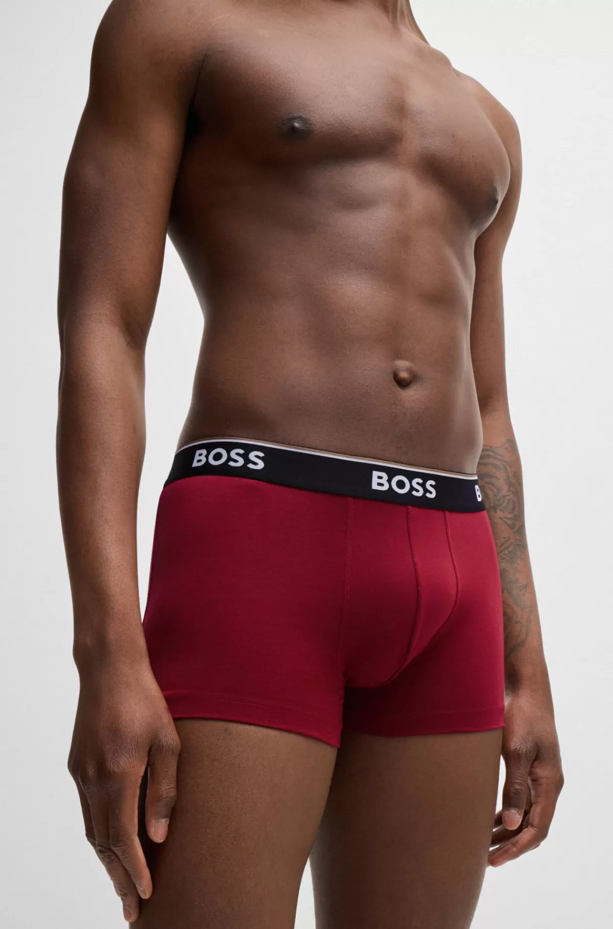HUGO BOSS Pakke Med Tre Par Underbukser I Bomuld Med Stræk Og Linning Med Logo Rød/mørkeblå Shop