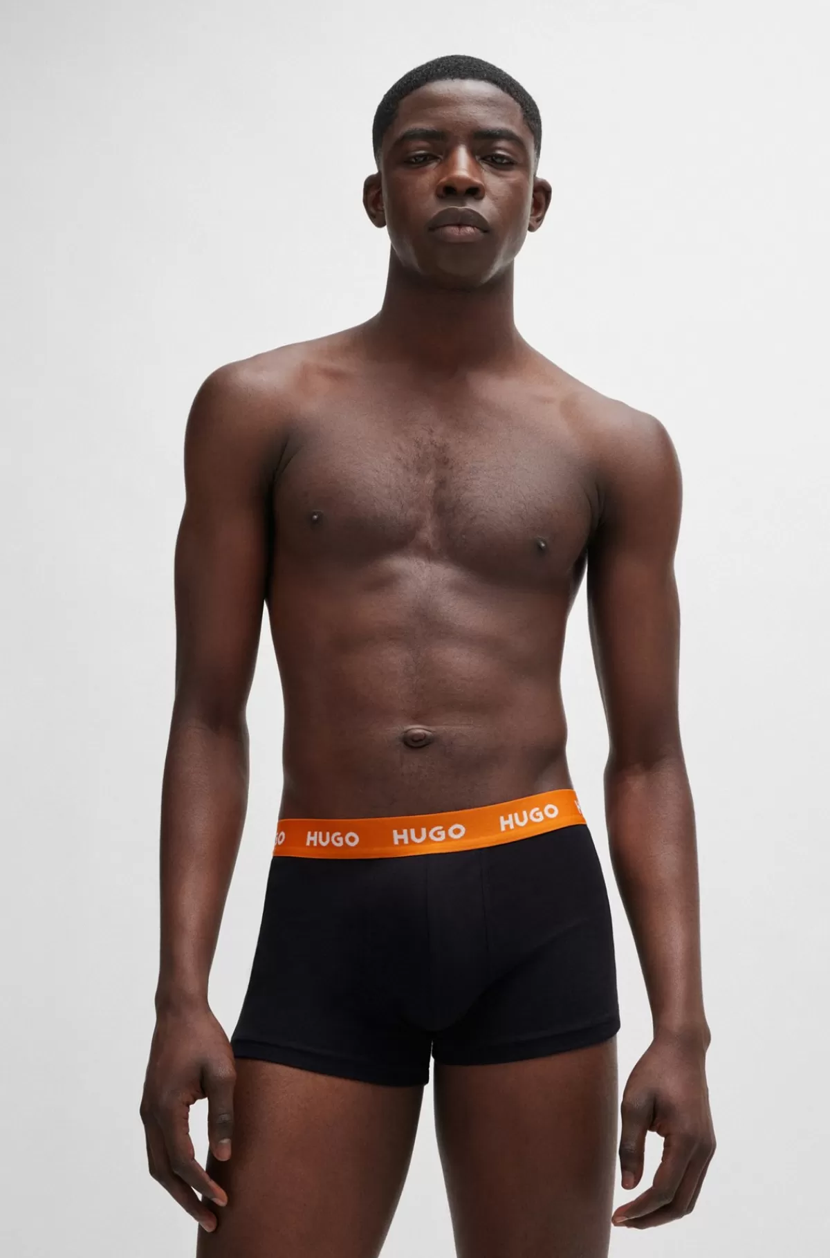HUGO BOSS Pakke Med Tre Par Underbukser I Bomuld Med Stræk Og Linning Med Logo Sort Fashion