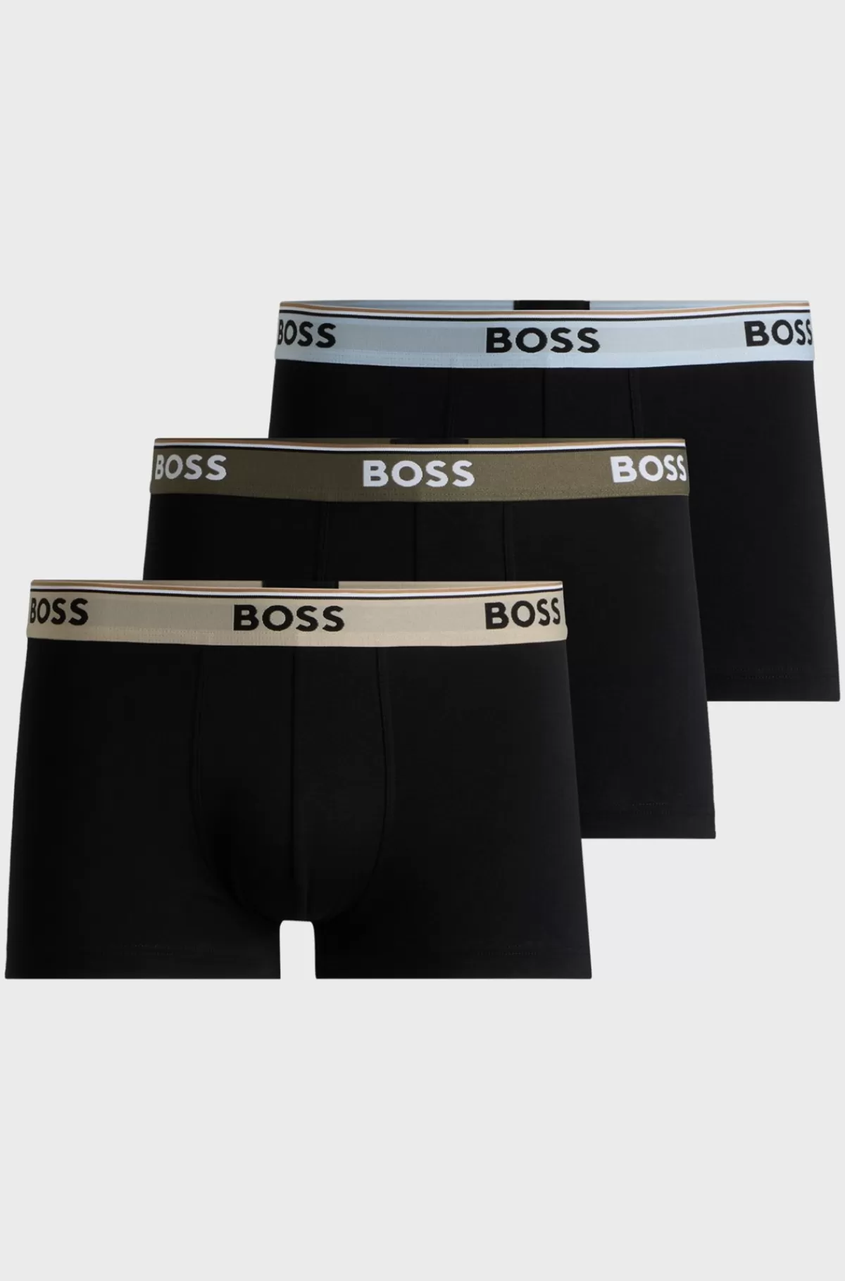HUGO BOSS Pakke Med Tre Par Underbukser I Bomuld Med Stræk Og Logolinning Sort Outlet