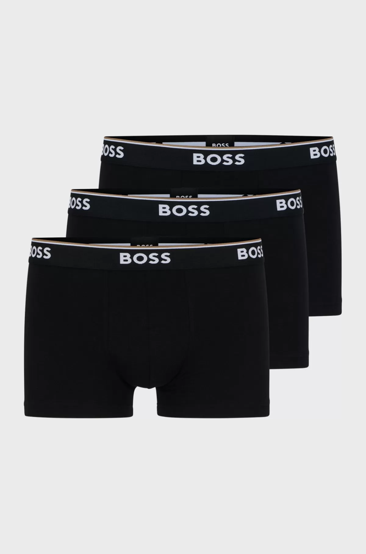 HUGO BOSS Pakke Med Tre Par Underbukser I Bomuld Med Stræk Og Logolinning Sort Sale