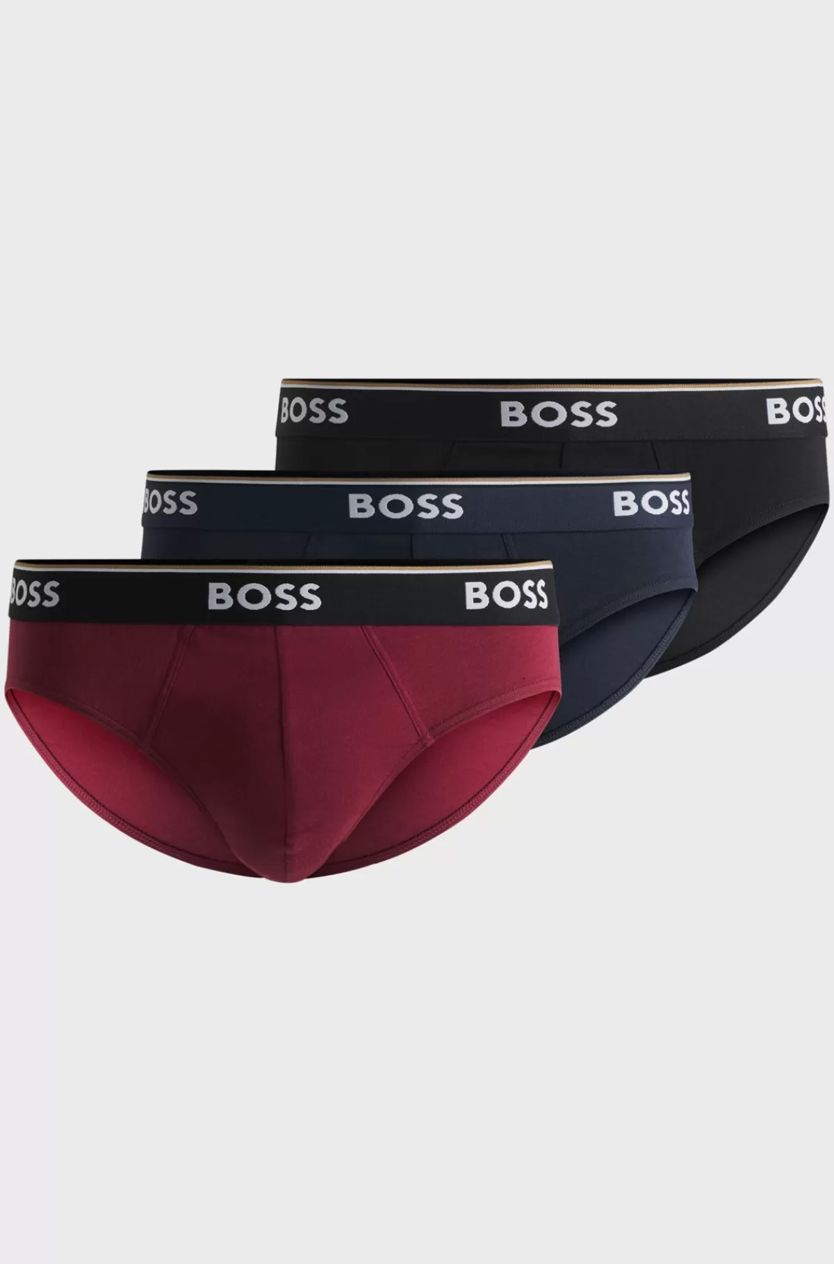 HUGO BOSS Pakke Med Tre Par Underbukser I Bomuld Med Stræk Og Logolinning Blå / Rød / Sort Cheap
