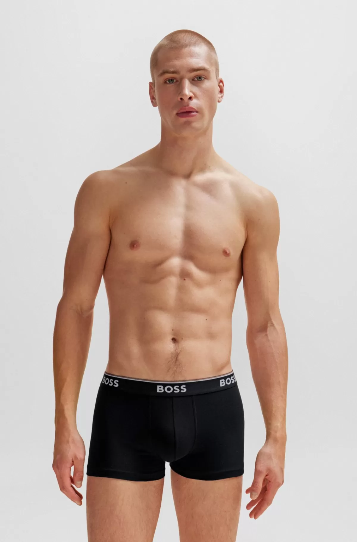 HUGO BOSS Pakke Med Tre Par Underbukser I Bomuld Med Stræk Og Logolinning Sort Sale