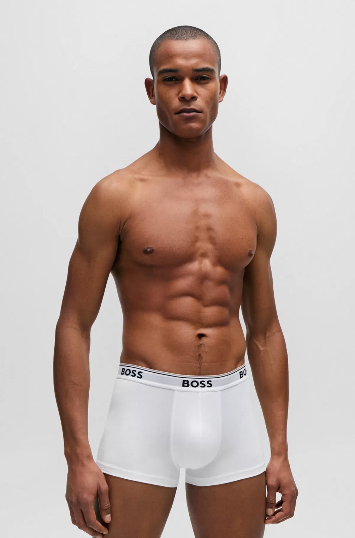 HUGO BOSS Pakke Med Tre Par Underbukser I Bomuld Med Stræk Og Logolinning Hvid Outlet