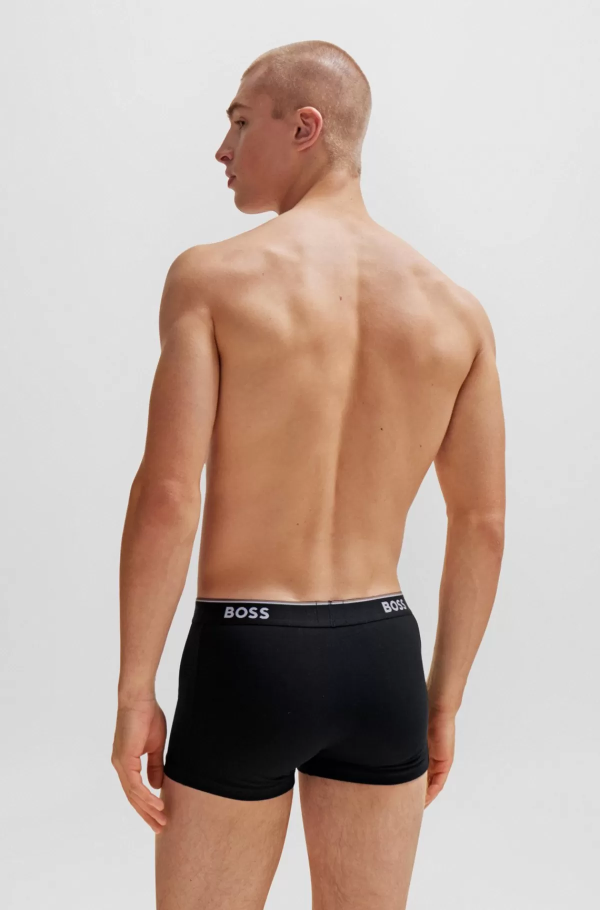 HUGO BOSS Pakke Med Tre Par Underbukser I Bomuld Med Stræk Og Logolinning Sort Sale