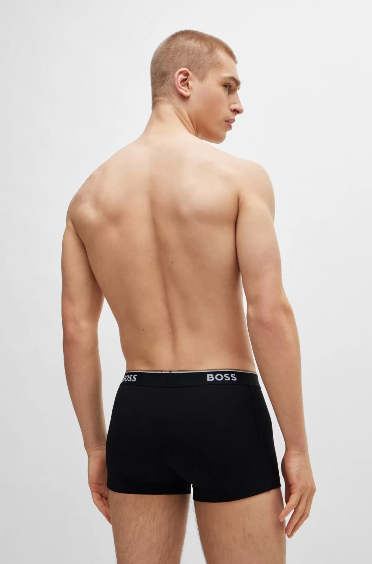HUGO BOSS Pakke Med Tre Par Underbukser I Bomuld Med Stræk Og Logolinning Sort/grå Flash Sale