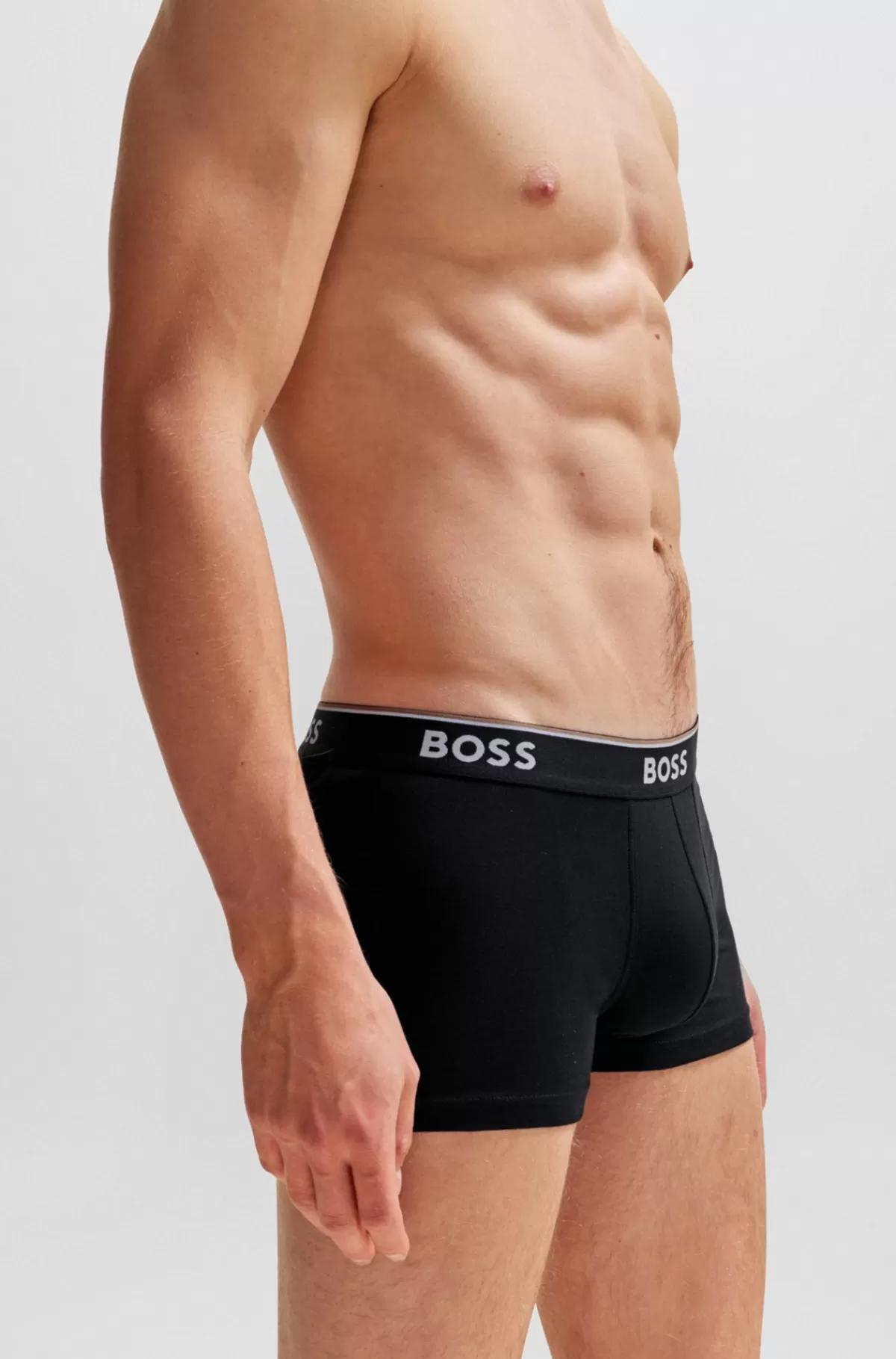 HUGO BOSS Pakke Med Tre Par Underbukser I Bomuld Med Stræk Og Logolinning Sort Sale