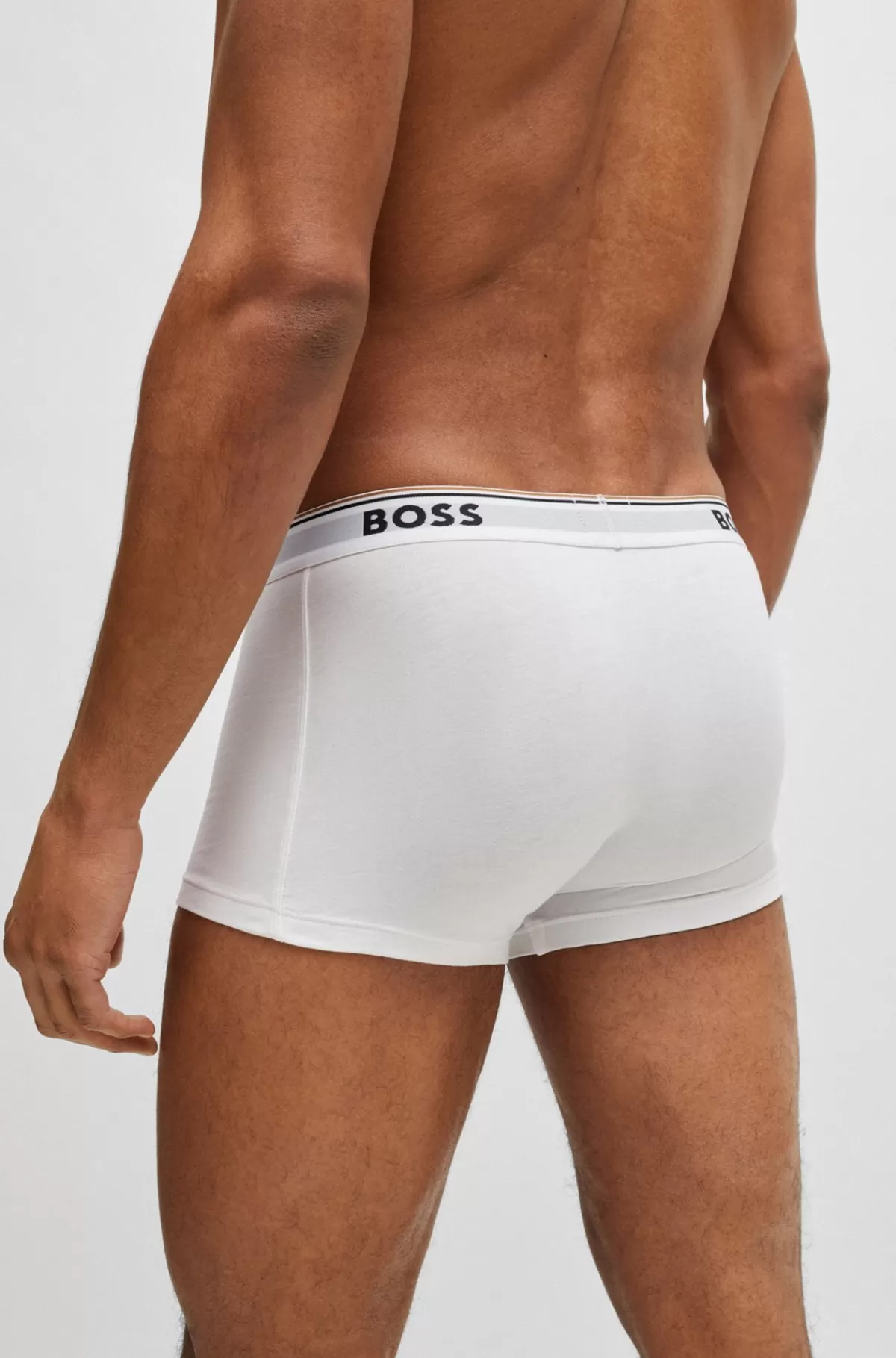 HUGO BOSS Pakke Med Tre Par Underbukser I Bomuld Med Stræk Og Logolinning Hvid/grå/sort Fashion