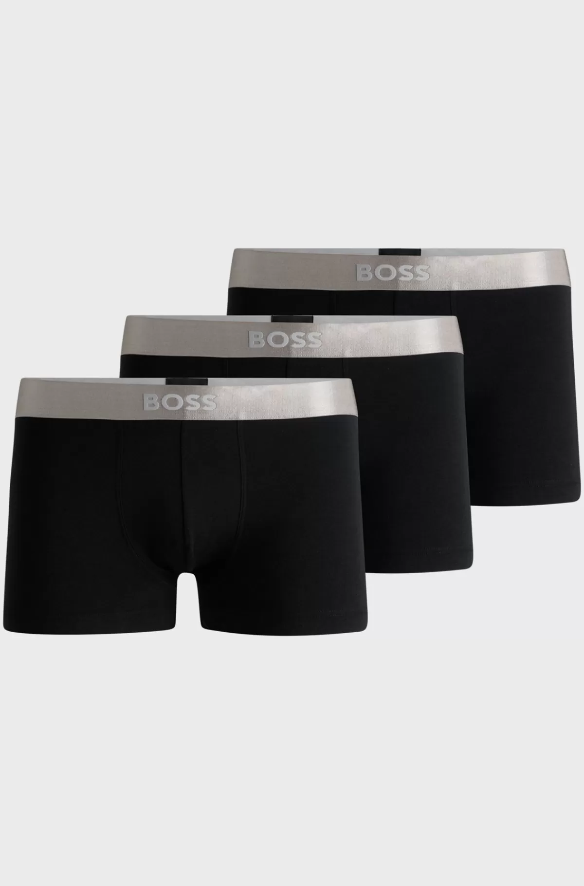 HUGO BOSS Pakke Med Tre Par Underbukser I Bomuldsblanding Med Logolinning Sort Online