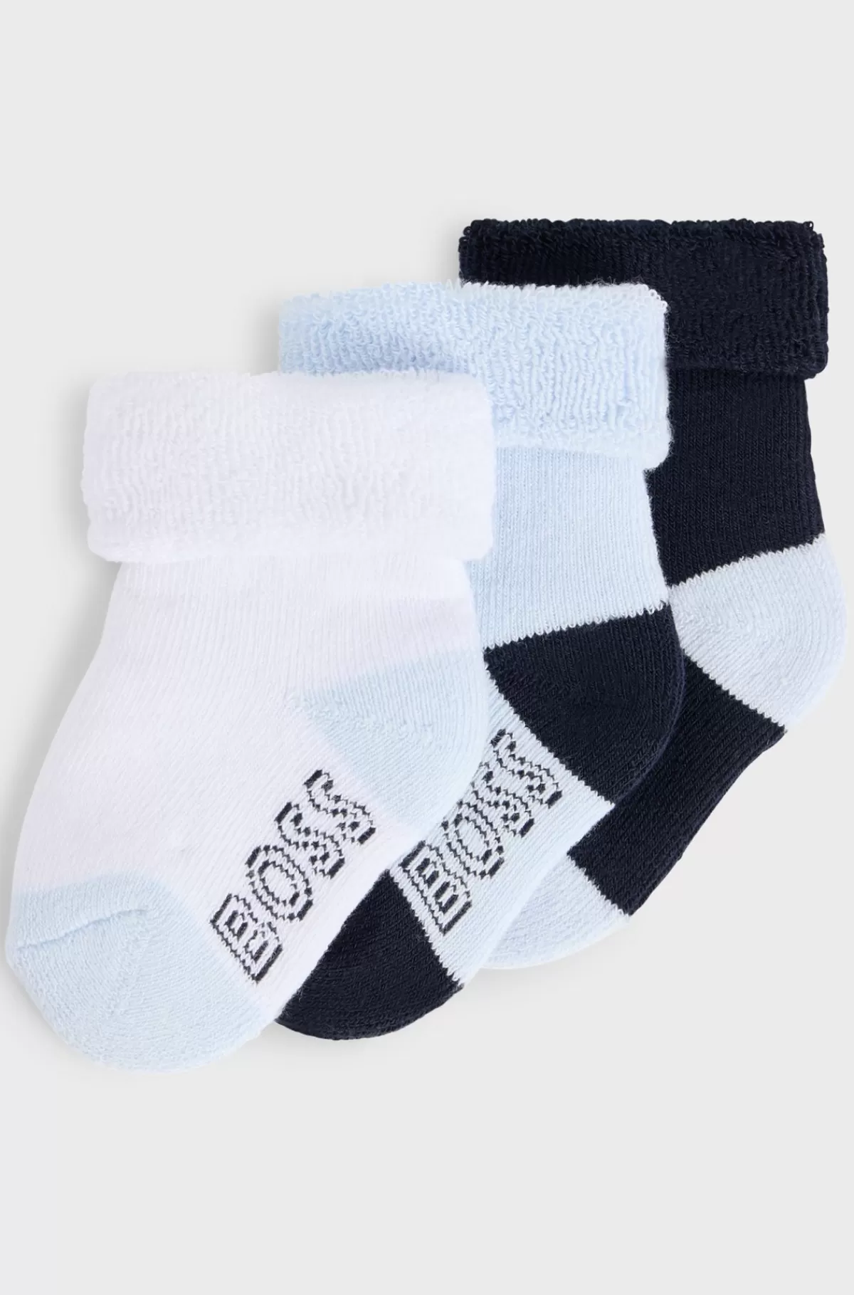 HUGO BOSS Pakke Med Tre Sokker Til Babyer Med Brandet Sål Blå Online