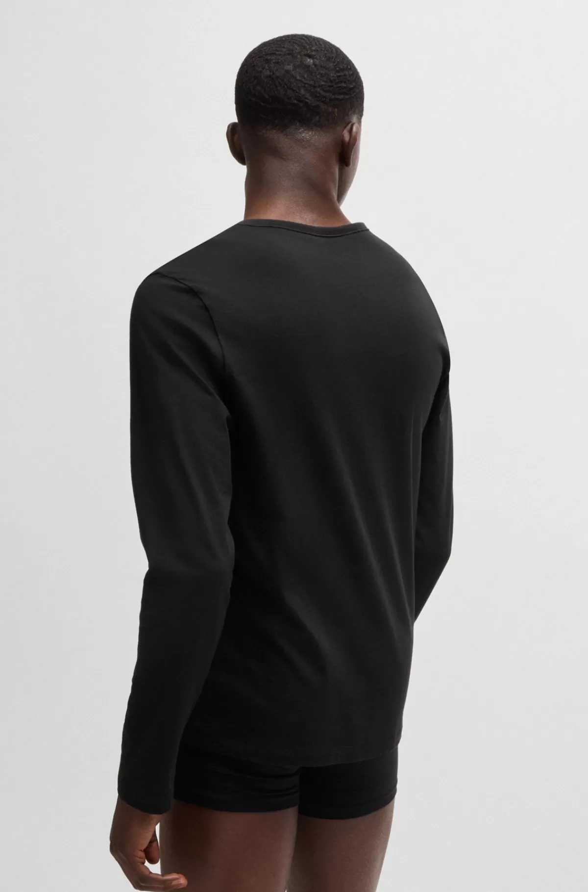 HUGO BOSS Pakke Med Tre Toppe Til Undertøj I Bomuld Og Med Logo Sort Online